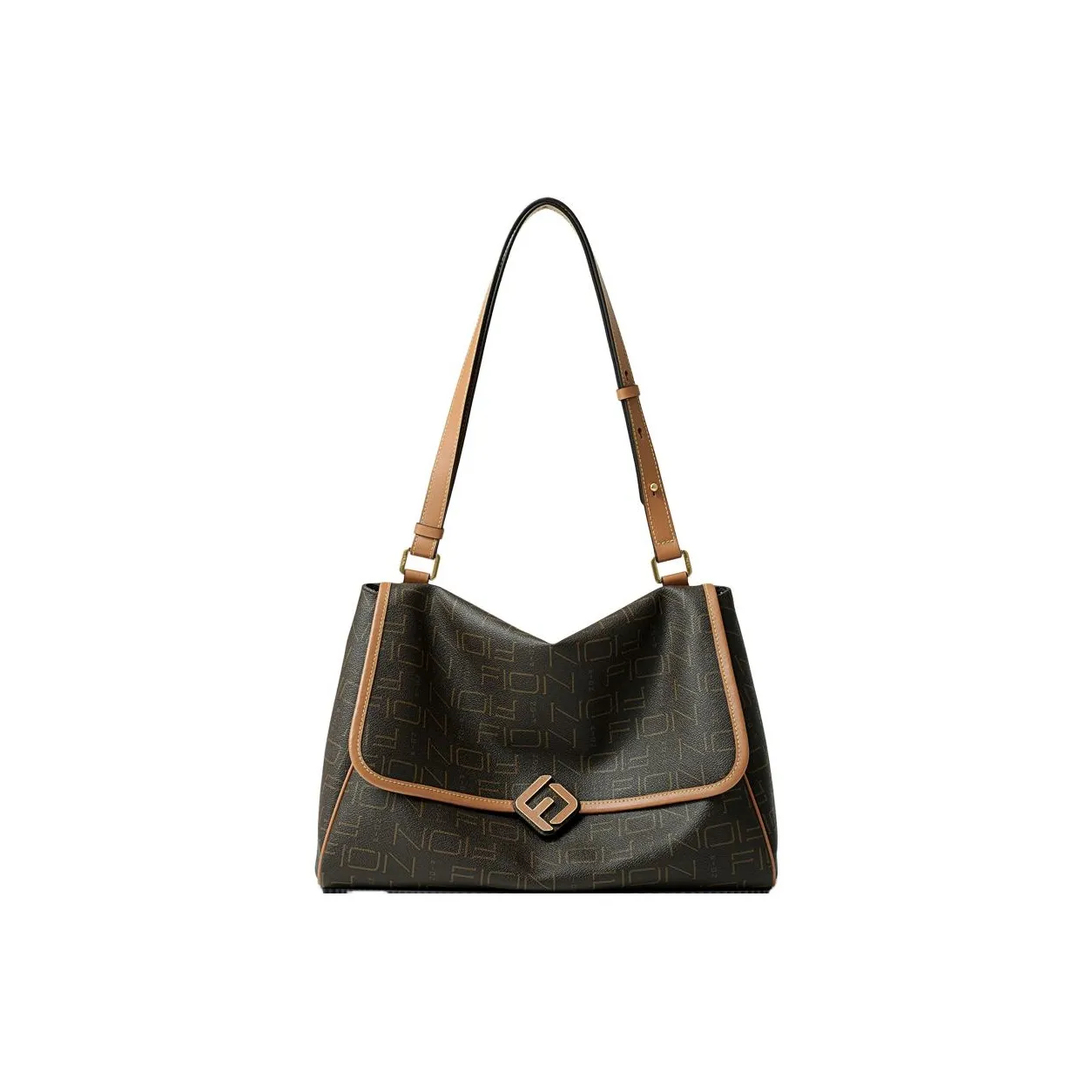 FION Импортный Покрытый холст Сумка через плечо Обычный Мужской Кофе CAMEL