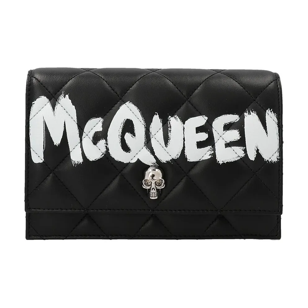 Alexander McQueen Graffiti Logo Quilted Crossbody Bag