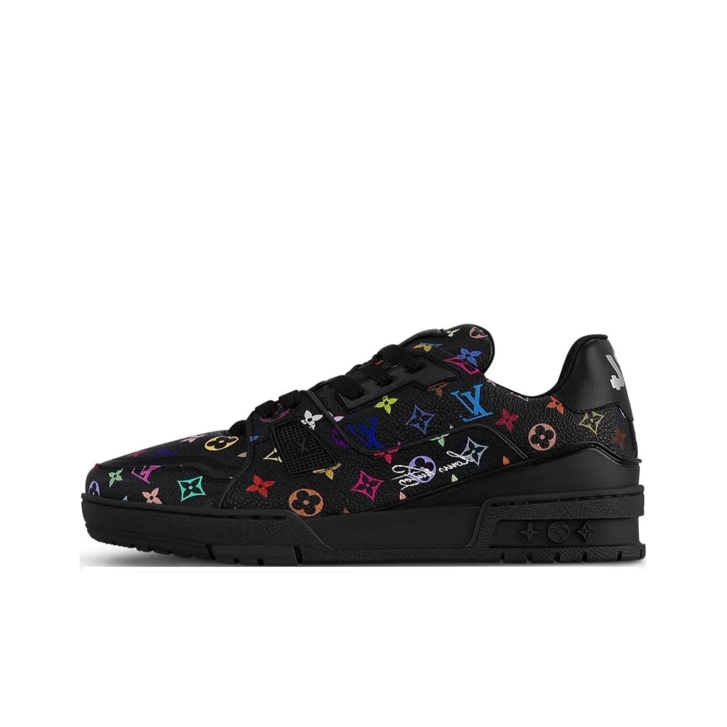 Takashi Murakami x LOUIS VUITTON Trainer Low Top Skateboard Shoes Women's Black