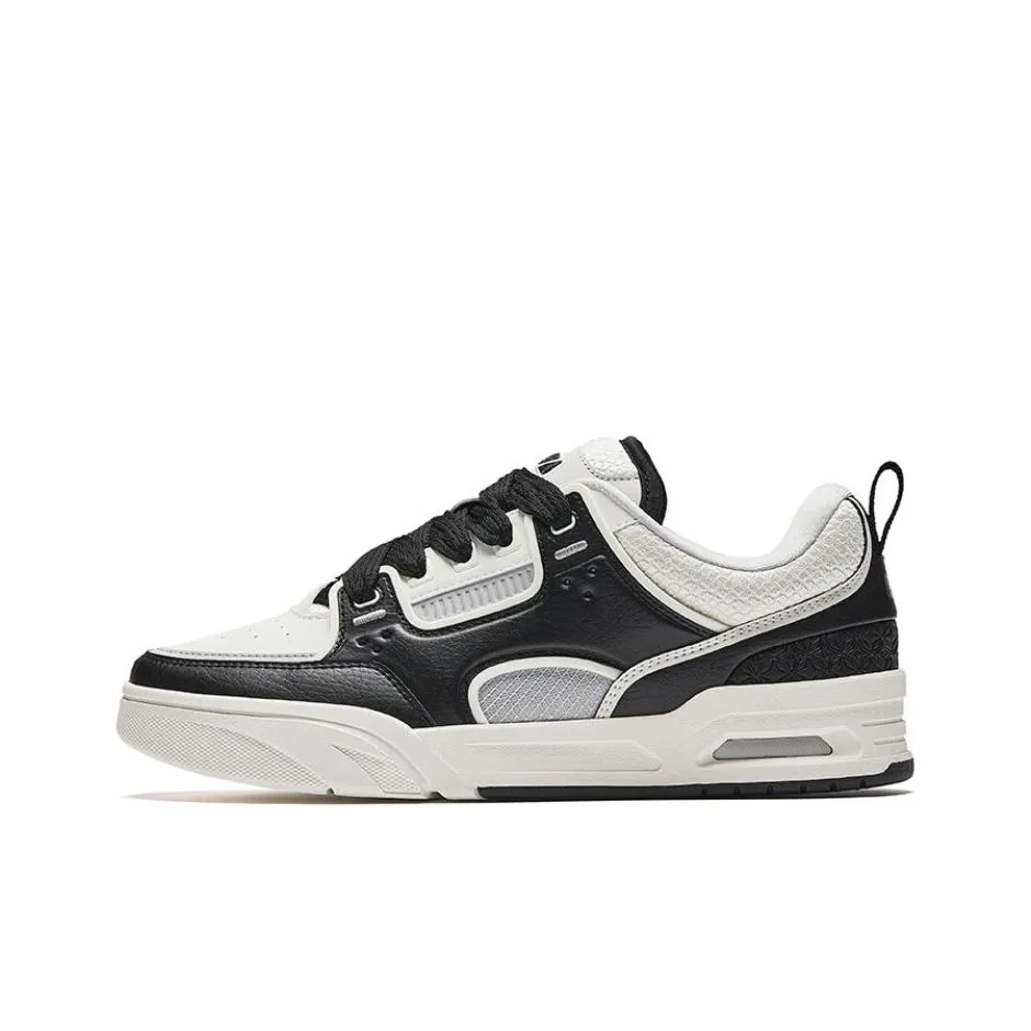 ANTA AOJIE Skateboard Shoes Men Low-Top Black White Gray