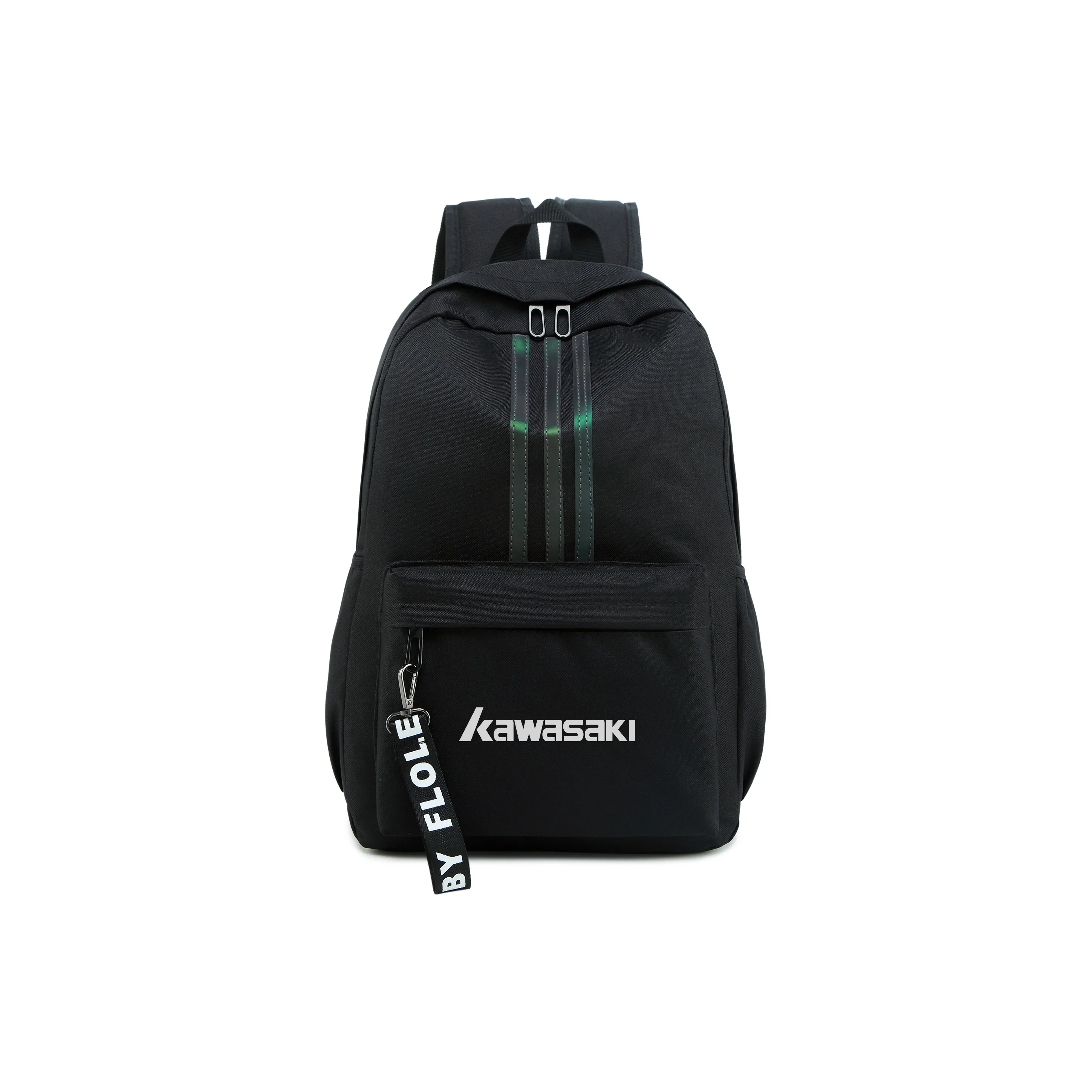 Kawasaki Nylon Backpack Laptop Bag Regular Unisex Black