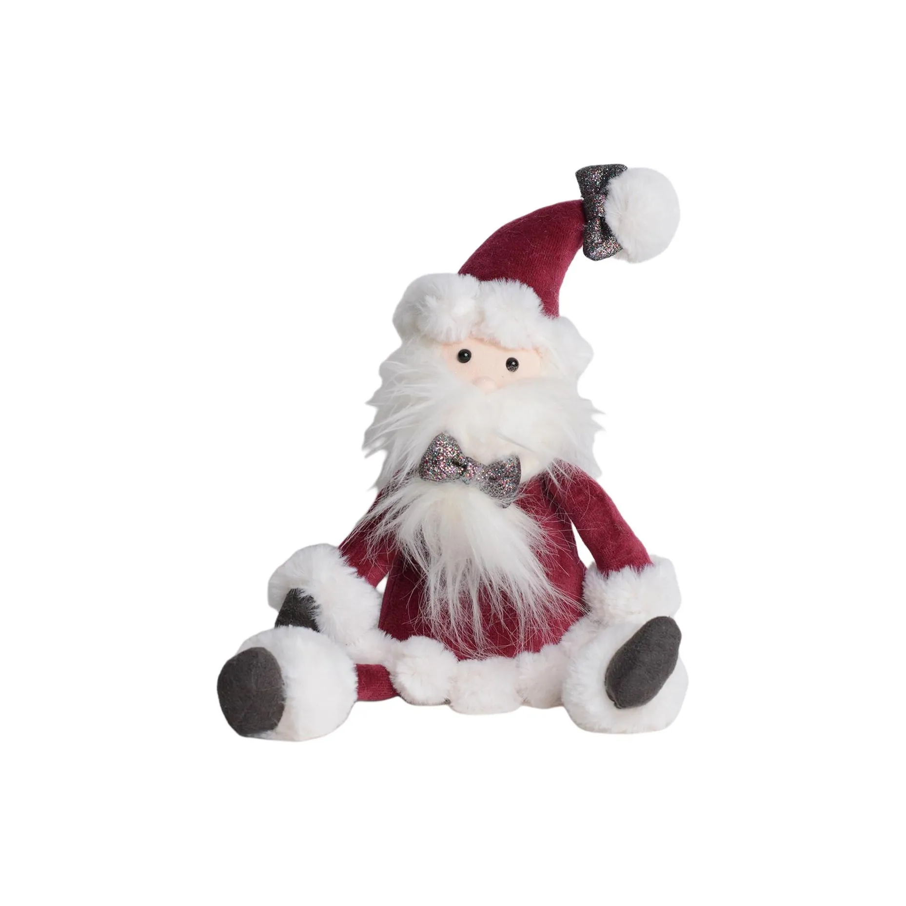 JELLYCAT Christmas Series Красная Кукла Санта-Клаус с Бантом Плюшевая Кукла 34 см Высота