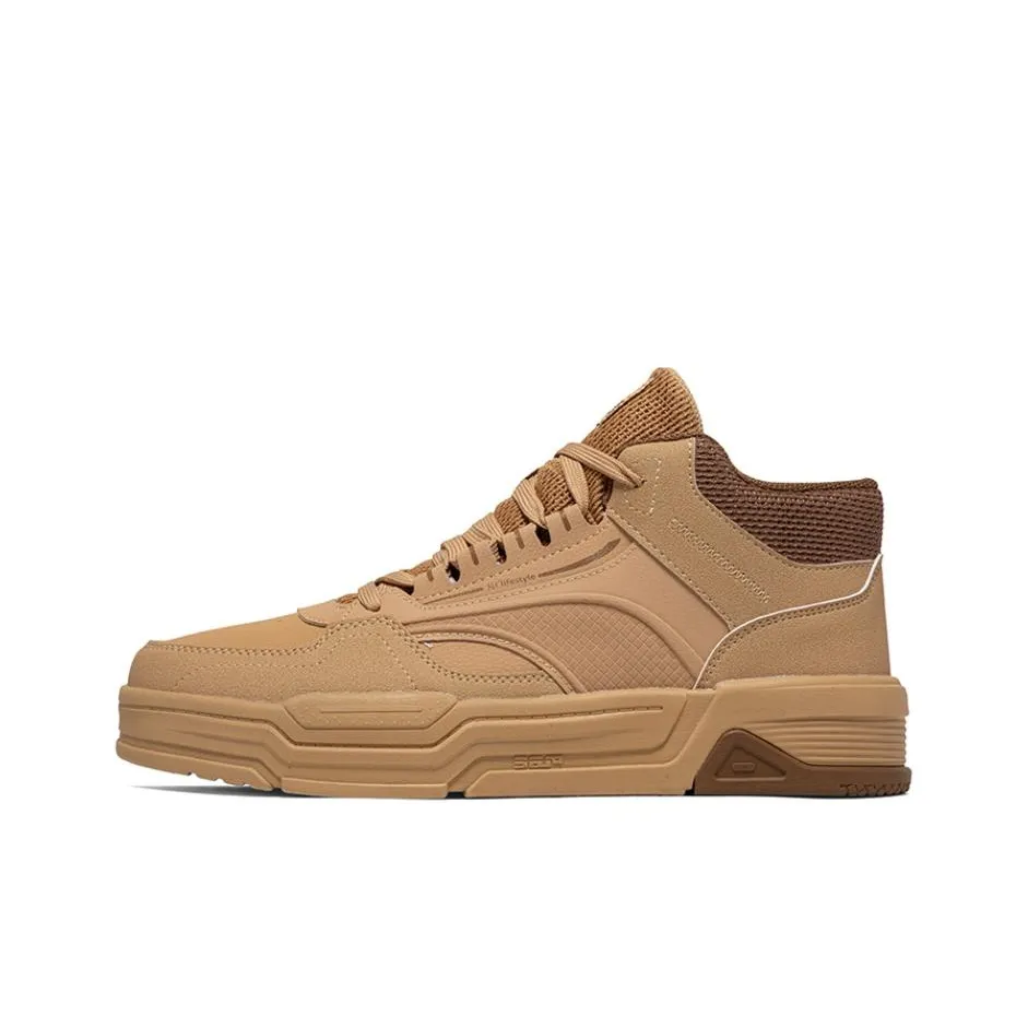 361° Нескользящий Легкий Высокий Топ Скейтборд Кроссовки Мужские Коричневые