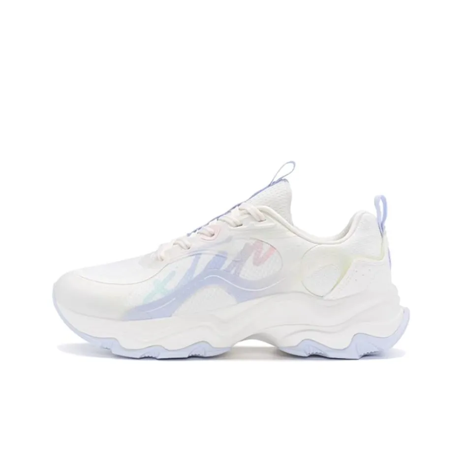 XTEP Man Dance Anti Slip Wear Resistant Low Top Casual Running Shoes Women's White Purple Pink