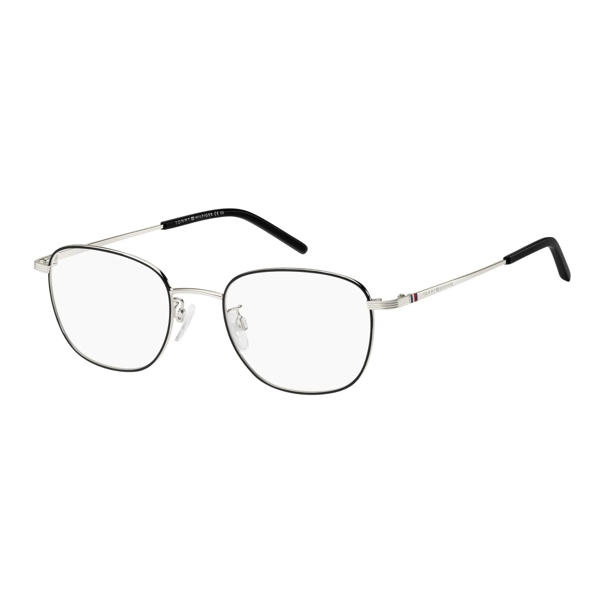 Tommy Hilfiger Квадратные Оправы для Очков Унисекс Серебристый Черный