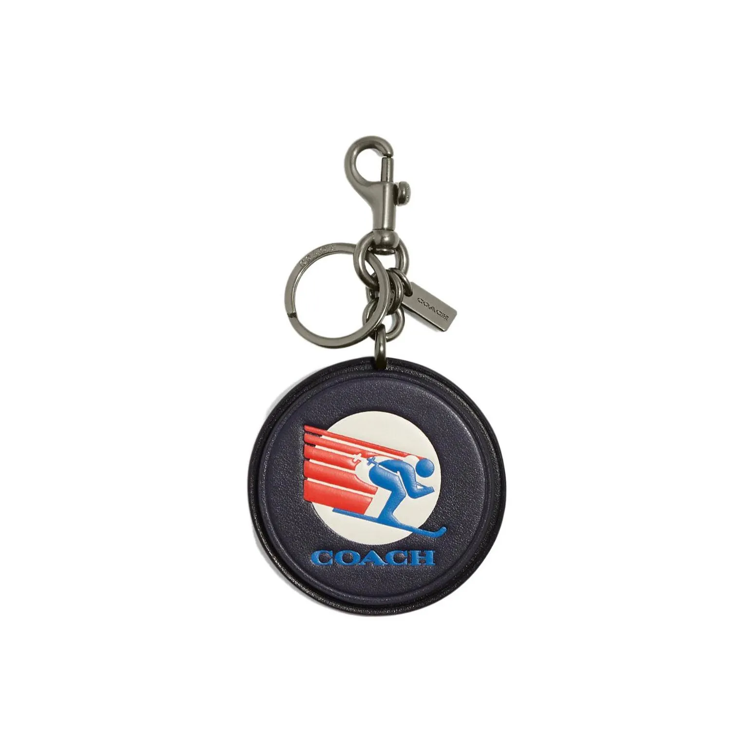 COACH Коровья кожа Брелок Сумка Аксессуар Женский Полночь Синий