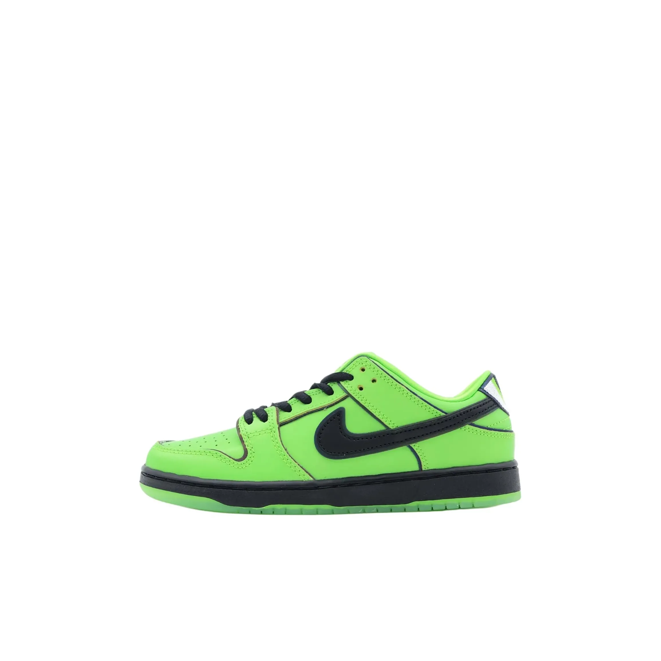 Powerpuff Girls x Nike Dunk SB Амортизация Низкий Топ Детские Скейтбординги Зеленый Черный Для детей 3-7 лет