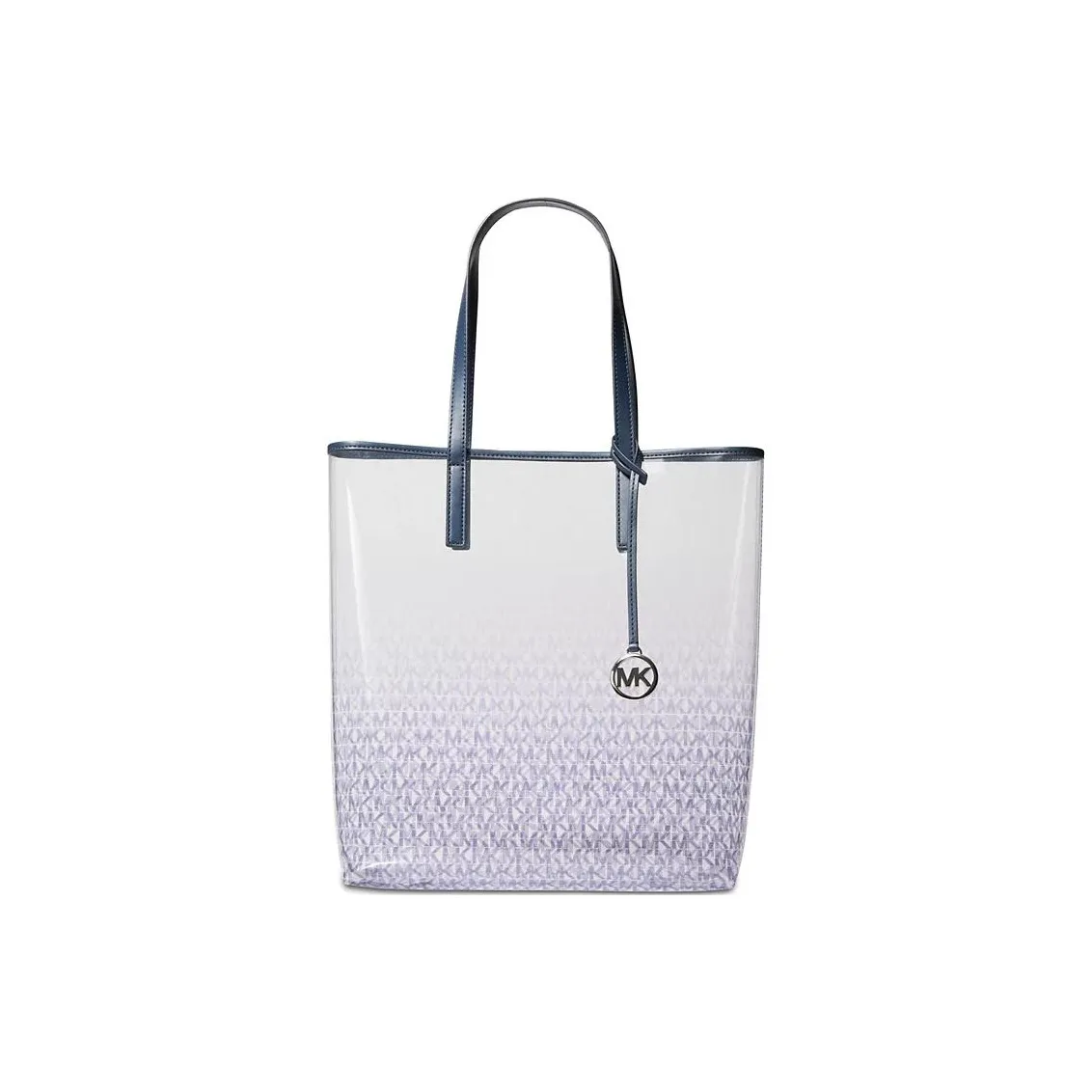 MICHAEL KORS Polyurethane Beach Bag Tote Bag Shopping Bag Shoulder Bag Handbag Medium Size Women's Transparent Purple