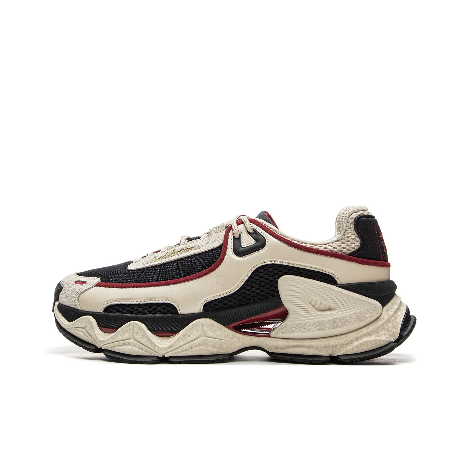 MEDM x LiNing Износостойкий противоскользящий низкий топ Casual Мужской Бежевый Черный