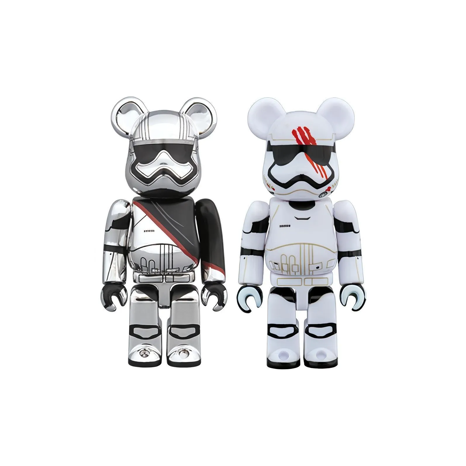 BE@RBRICK Звездные Войны CAPTAIN Phasma+FN 2187 100% +100% Прозрачный Слепой Бокс с Карточкой