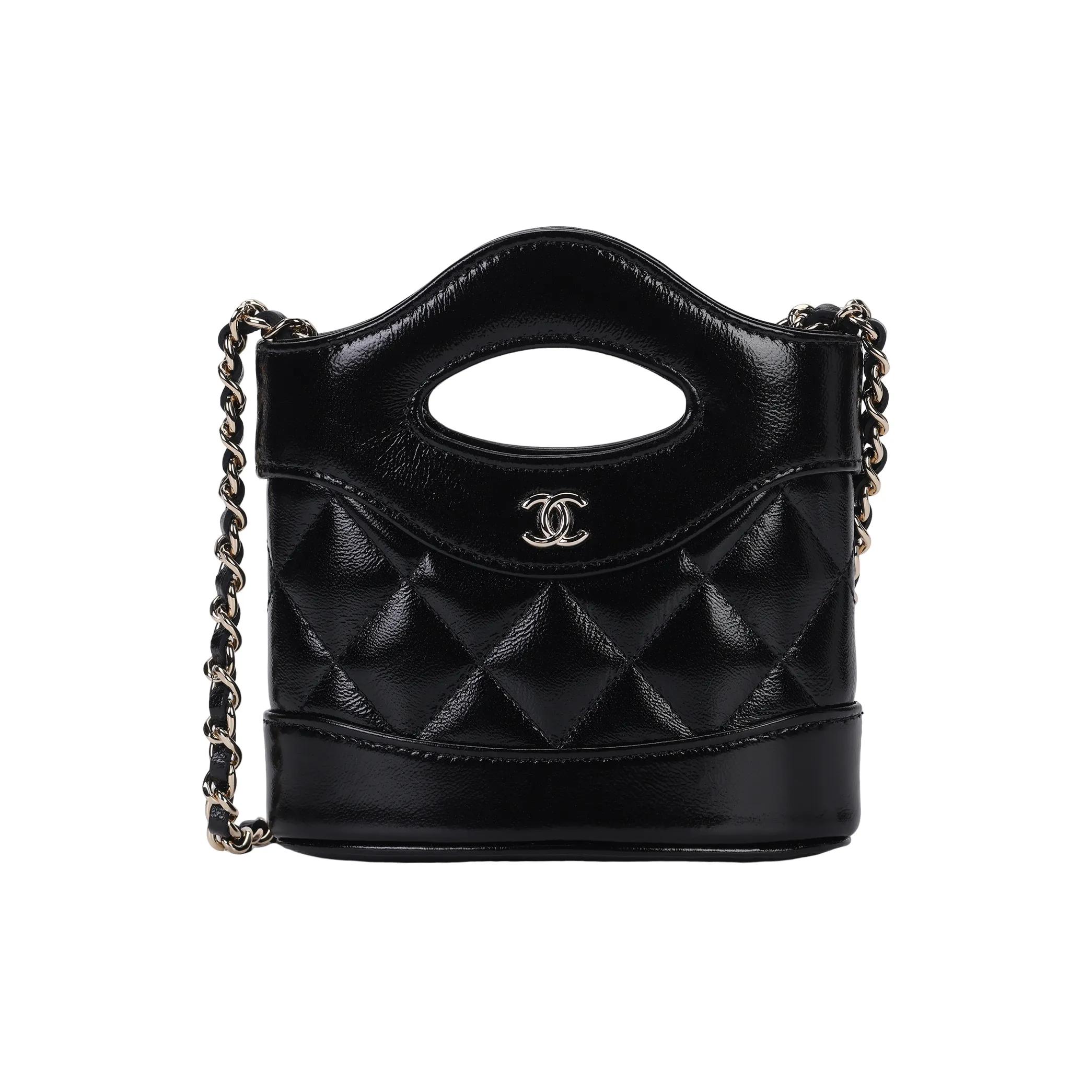 CHANEL JACQU French Fries Bucket Bag Shoulder Bag Crossbody Bag Handbag Mini Women's Black