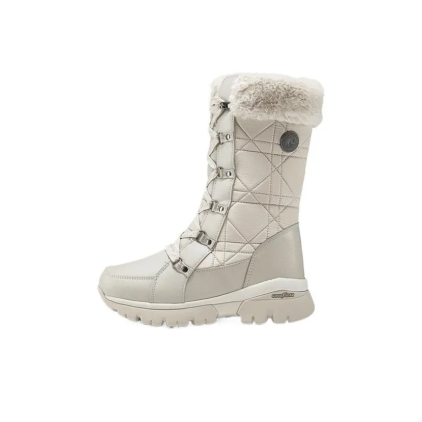 Skechers Modern Comfort Термические Устойчивые к Износу Высокие Сноубутсы Женские Белые