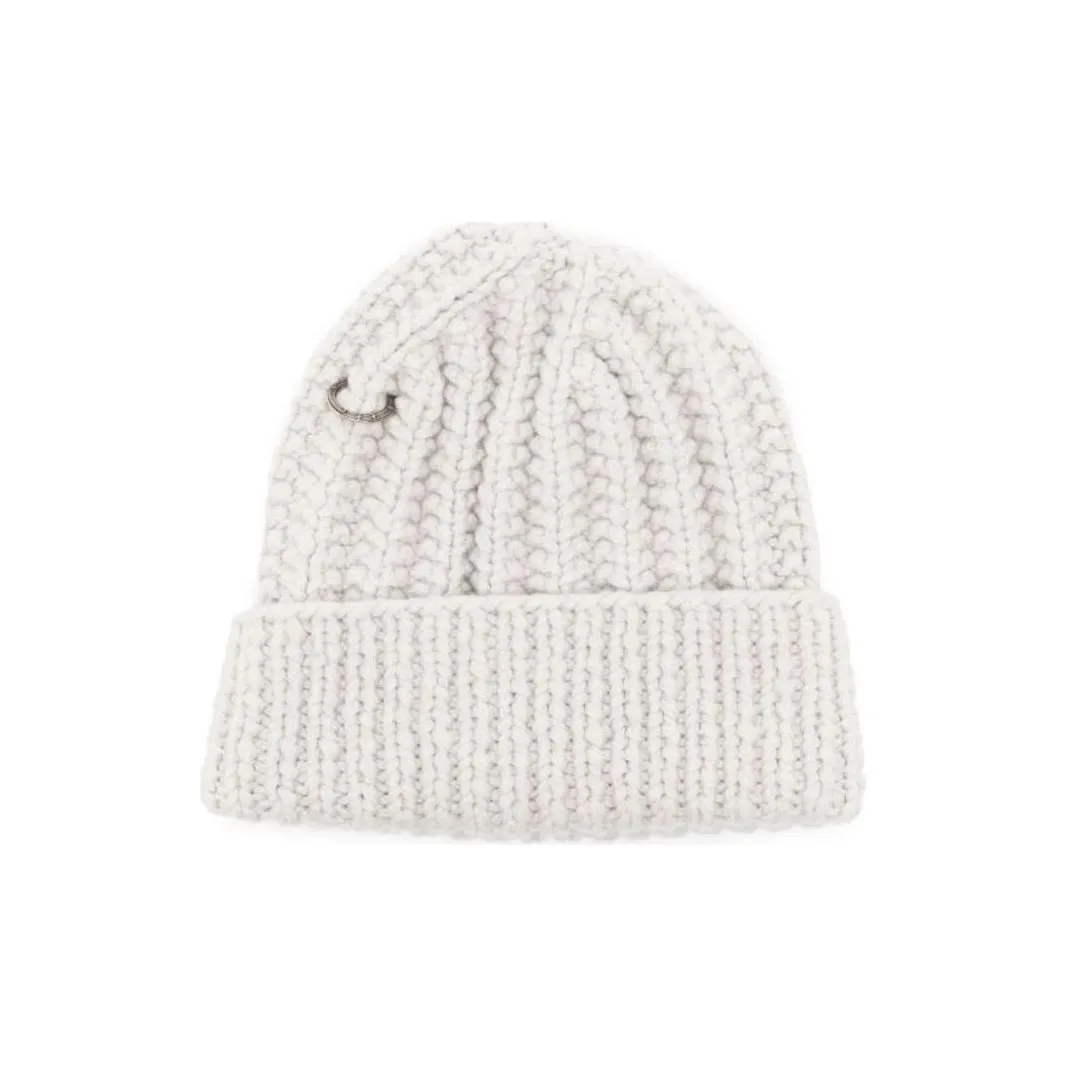 Clarks Cashmere Beanies Unisex Gray White