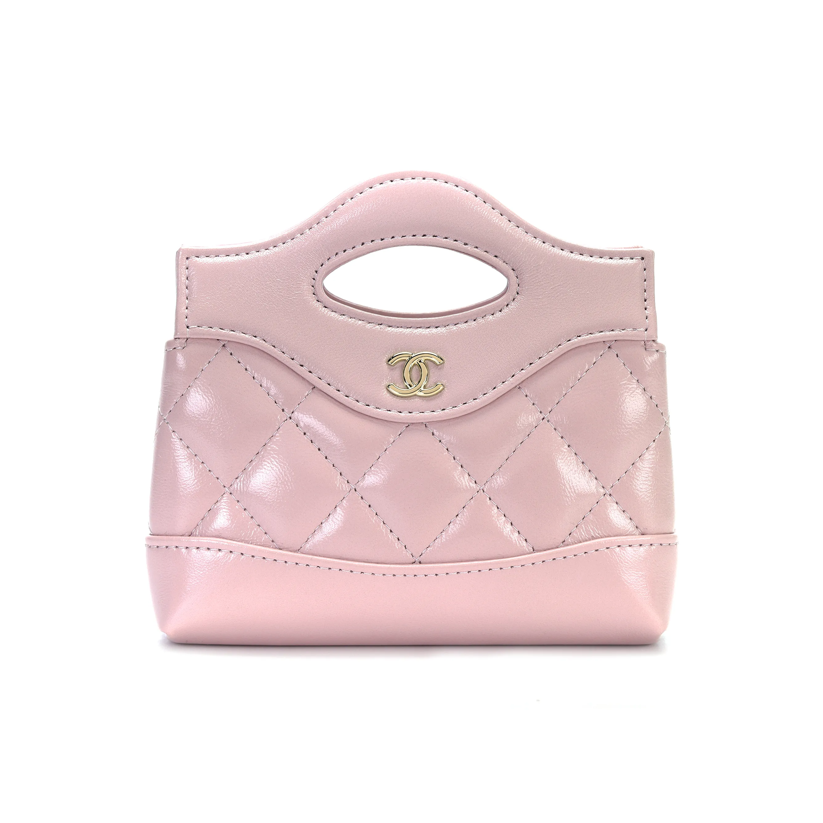 CHANEL Bright Lambskin Handbag, Shoulder Bag, Crossbody Bag Extra Mini Unisex Light Purple