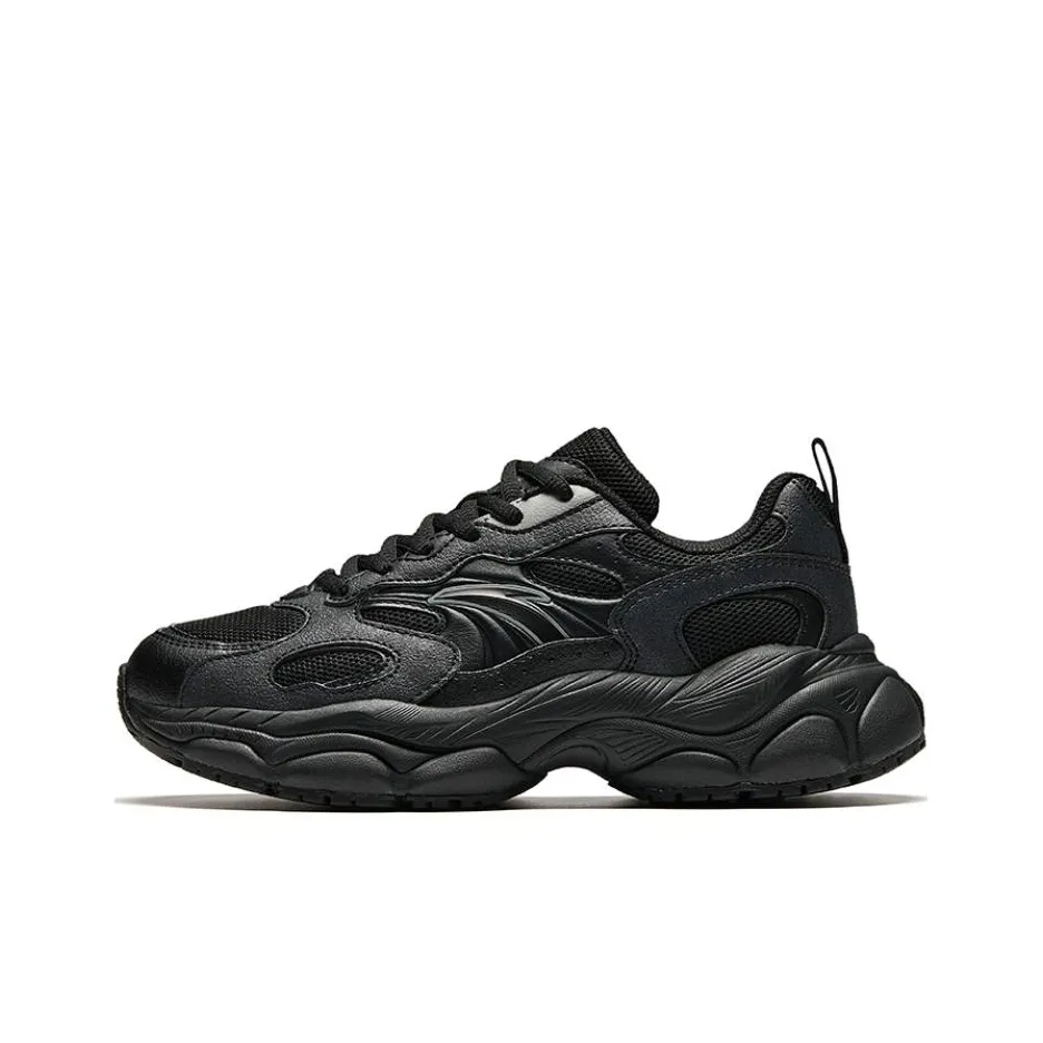 ANTA Little Millennium Slip-resistant Abrasion-resistant Low Top Casual Women's Black ANTA Little Millennium Противоскользящий Устойчивый к истиранию Низкий Топ Повседневный Женский Черный