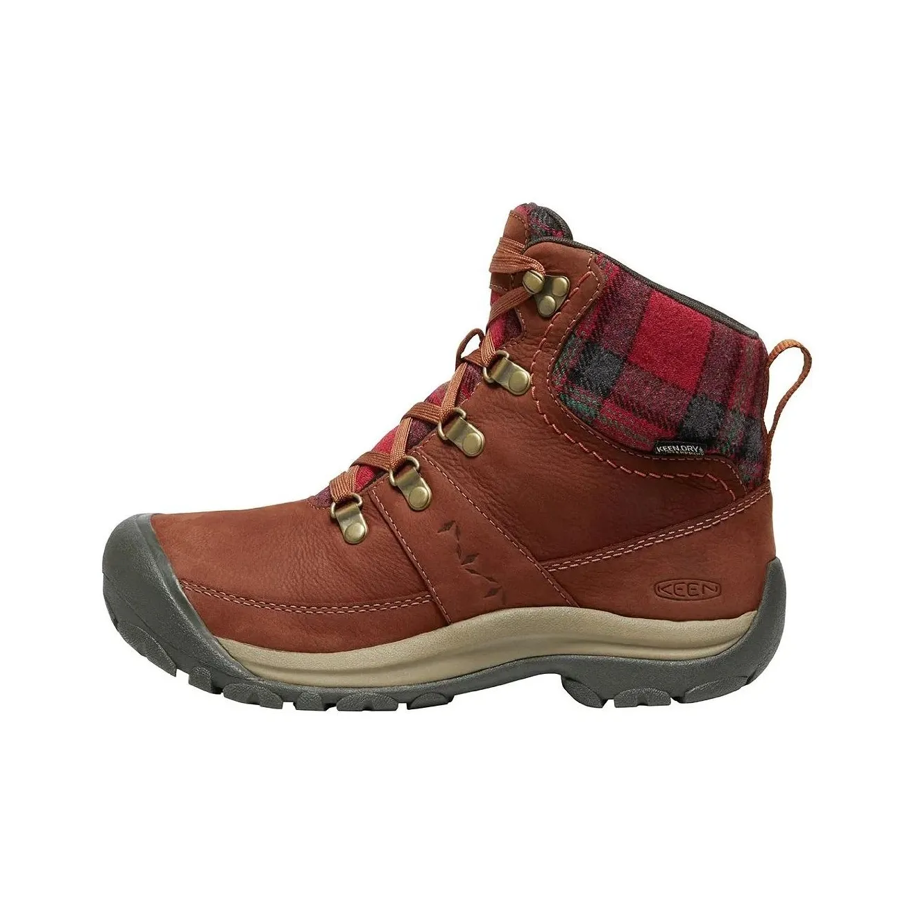 KEEN Kaci 3 Waterproof And Wear-resistant Short Outdoor Boots Women's Red Brown