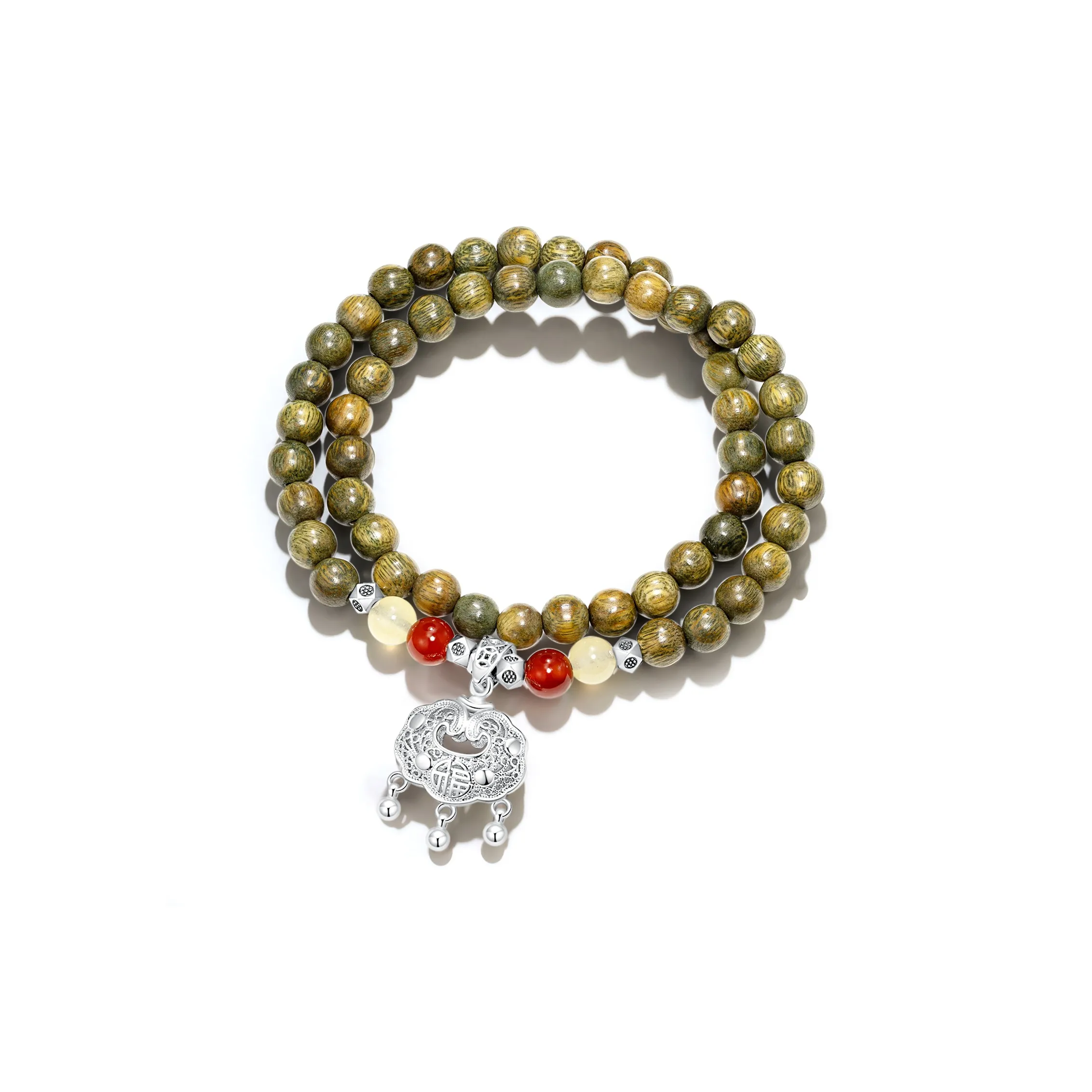 Jodie&Kevin Green Sandalwood Wooden Bracelets Unisex
