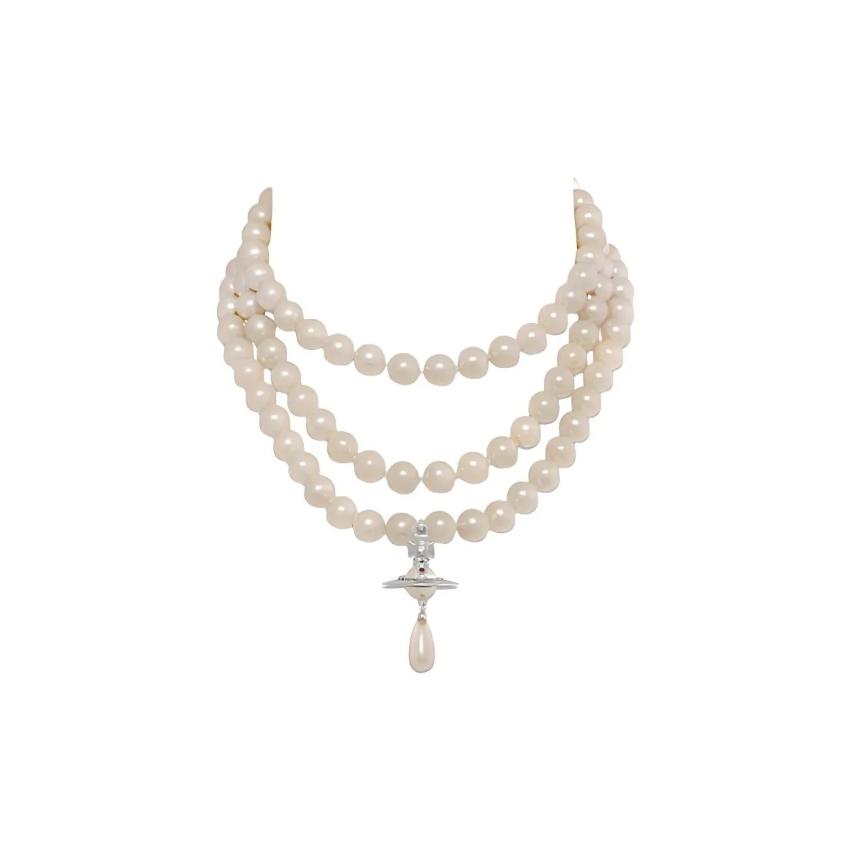 Vivienne Westwood Three row Pearl Choker Necklace
