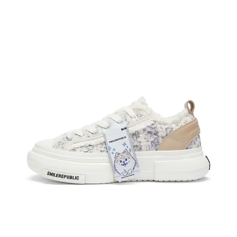 SMILEREPUBLIC INCEPTION 70s Мягкие Аbrasion-Resistant визуально увеличивает рост Низкие Кеды Унисекс Серый Бежевый