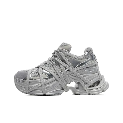 EBLAN Толстоподошвенные кроссовки Low Top Серебряные Женские