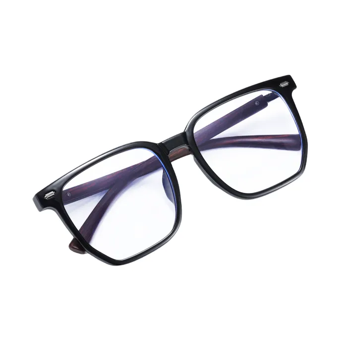 KELING TR90+ Древесное зерно Черная оправа для очков Квадратная Унисекс