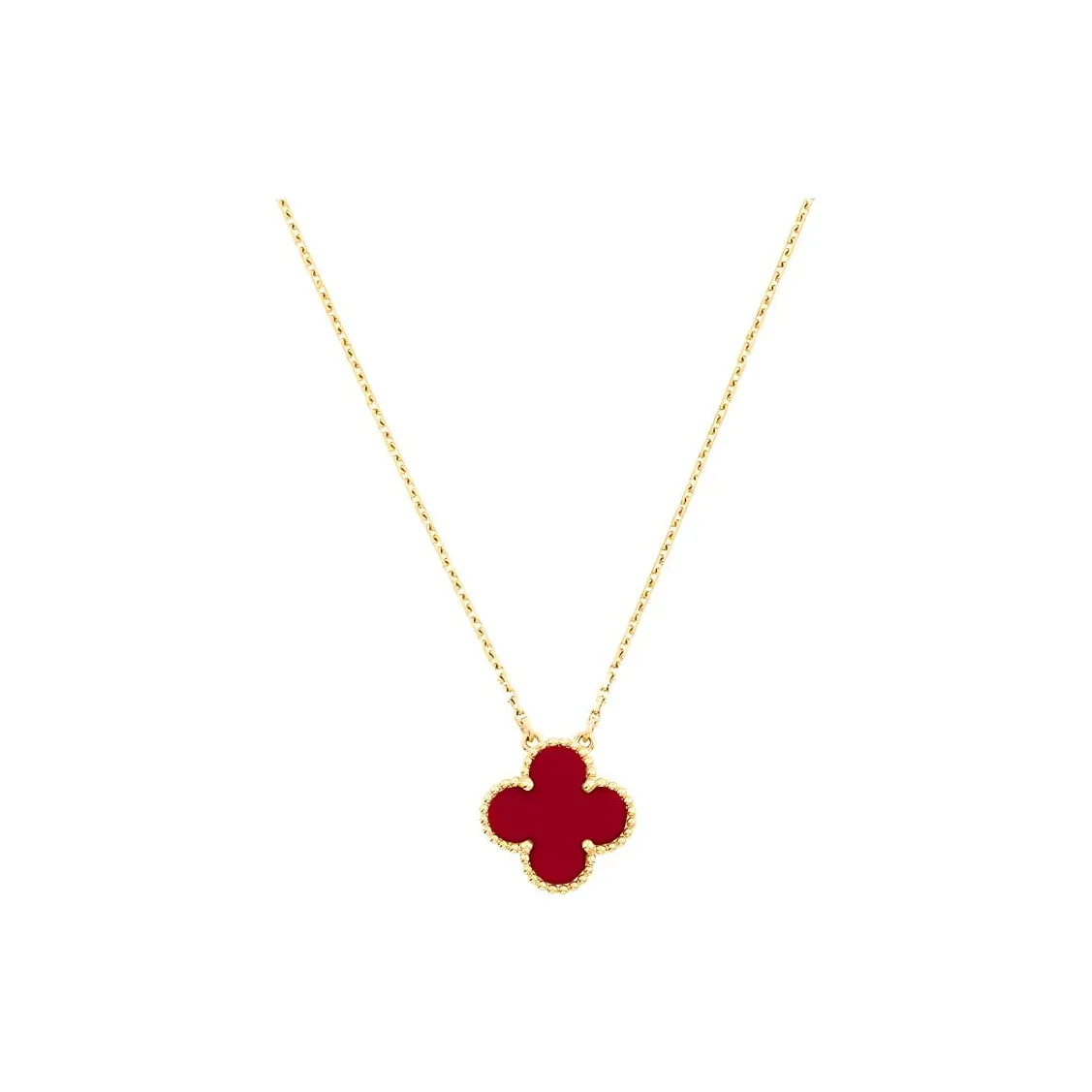 Van Cleef & Arpels Alhambra Four Leaf Lucky Series 18K Gold Necklaces Women's