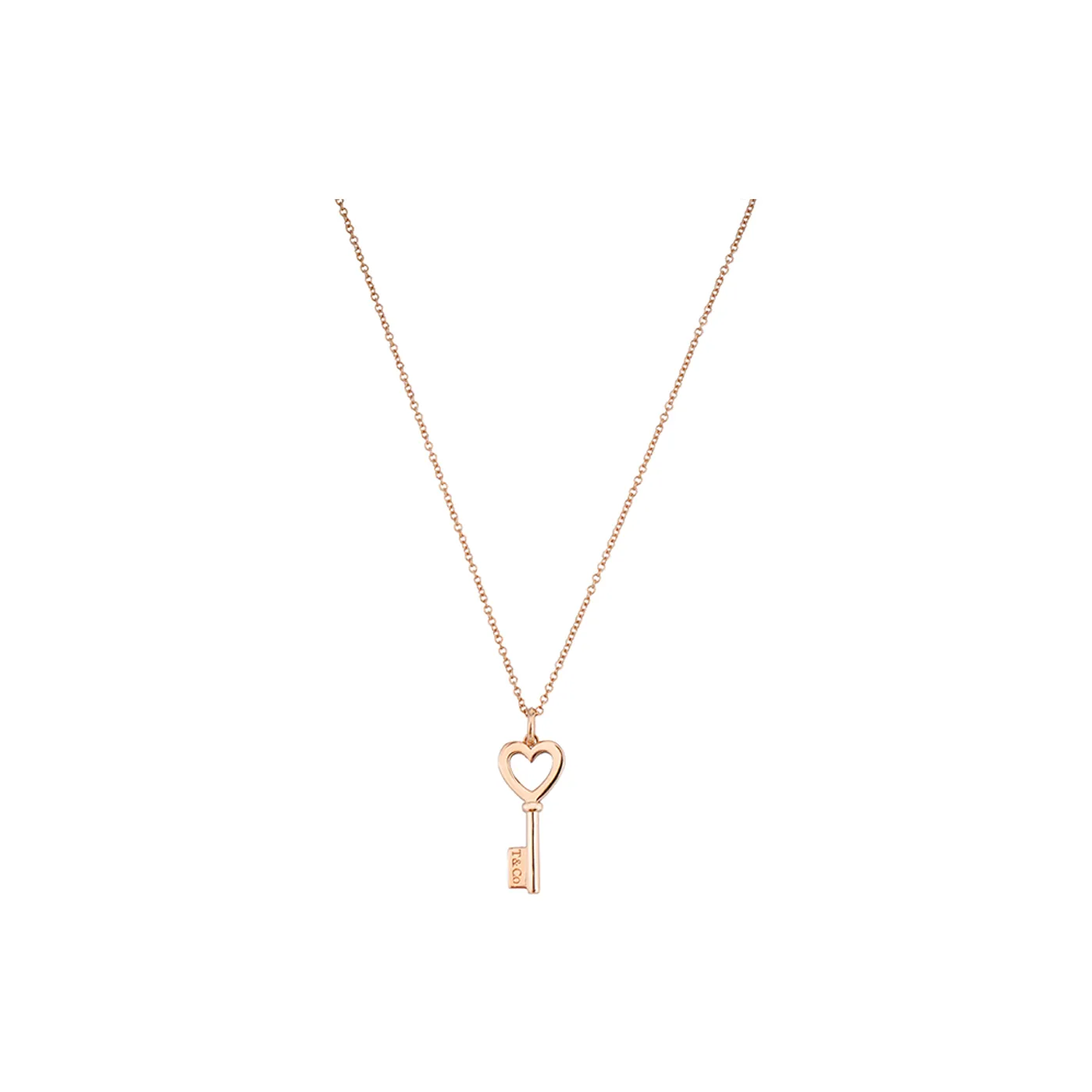 TIFFANY & CO. Keys Collection 18K Rose Gold Necklaces Women's Rose Gold