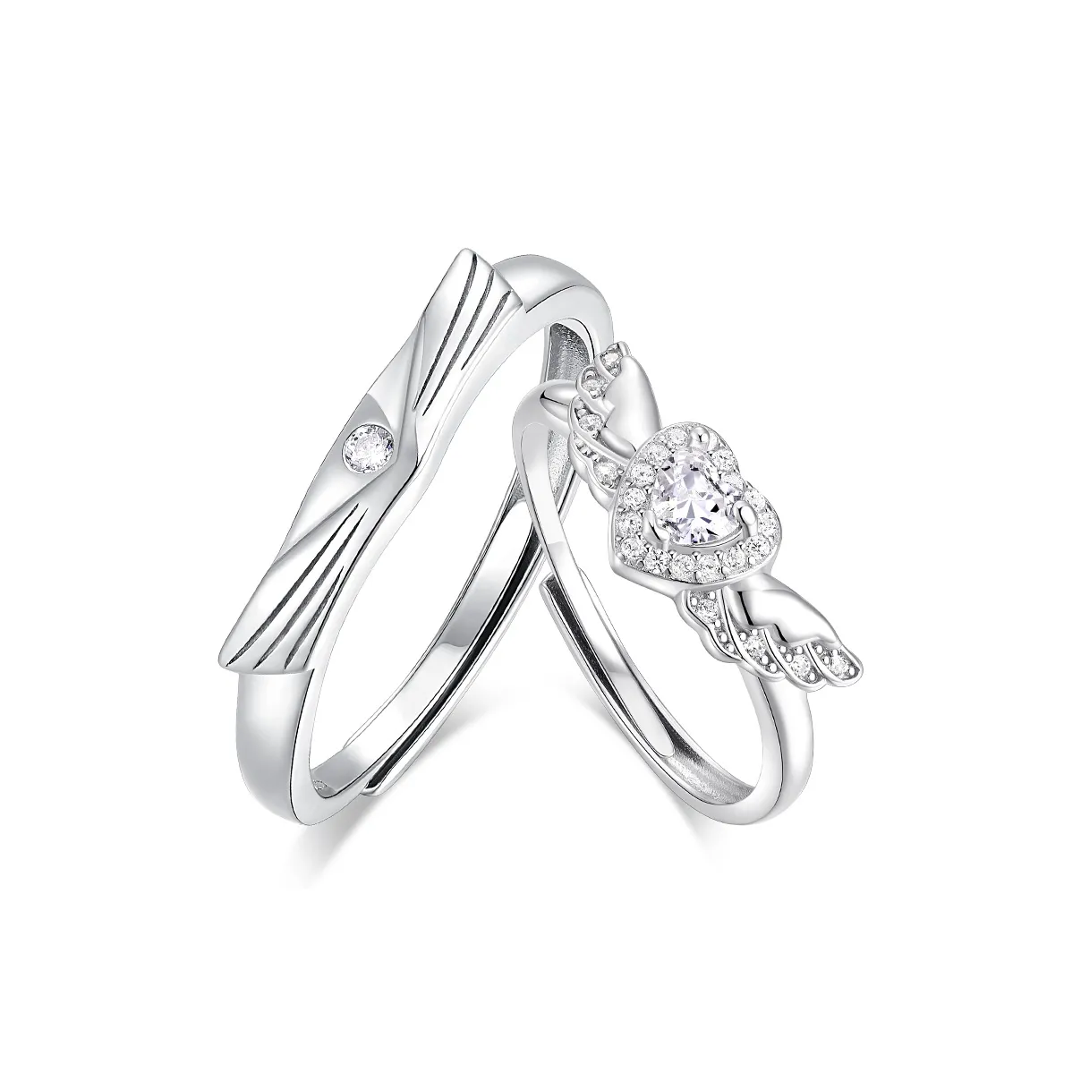 KADER 925 Sterling Silver Rings Unisex Silver Box