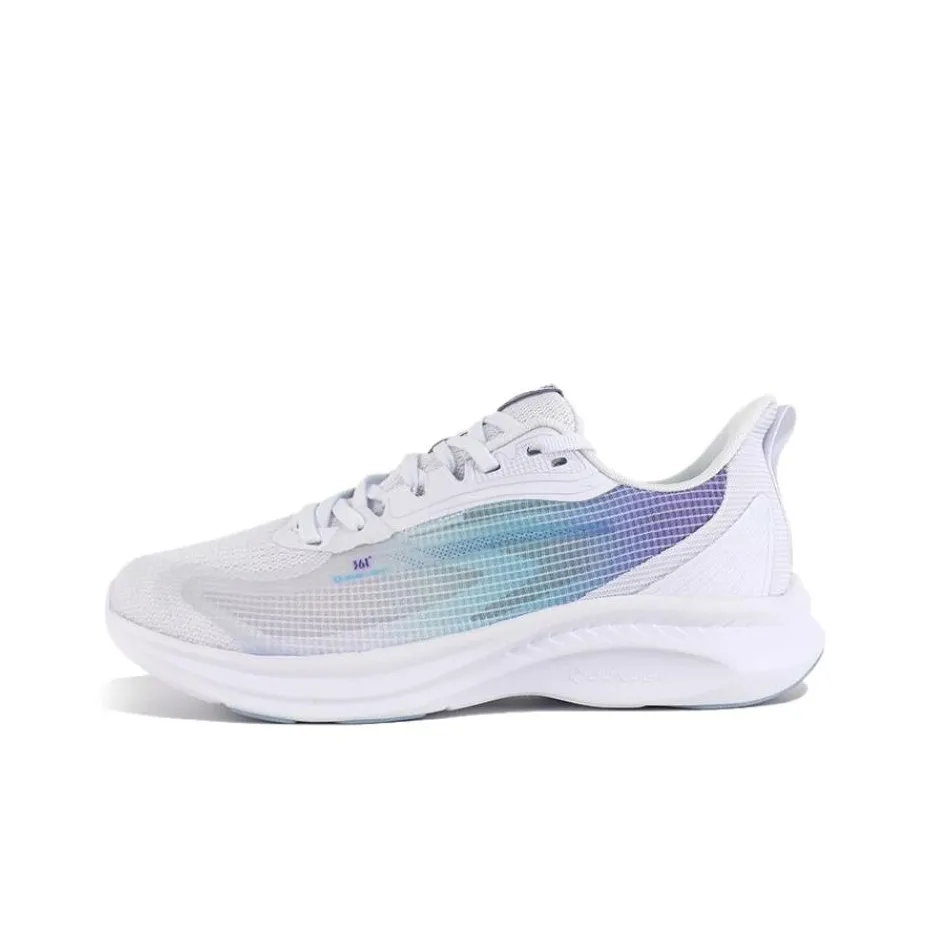 361° Cushioning, Wear Resistant Low Top Running Shoes Men's White Button Blue