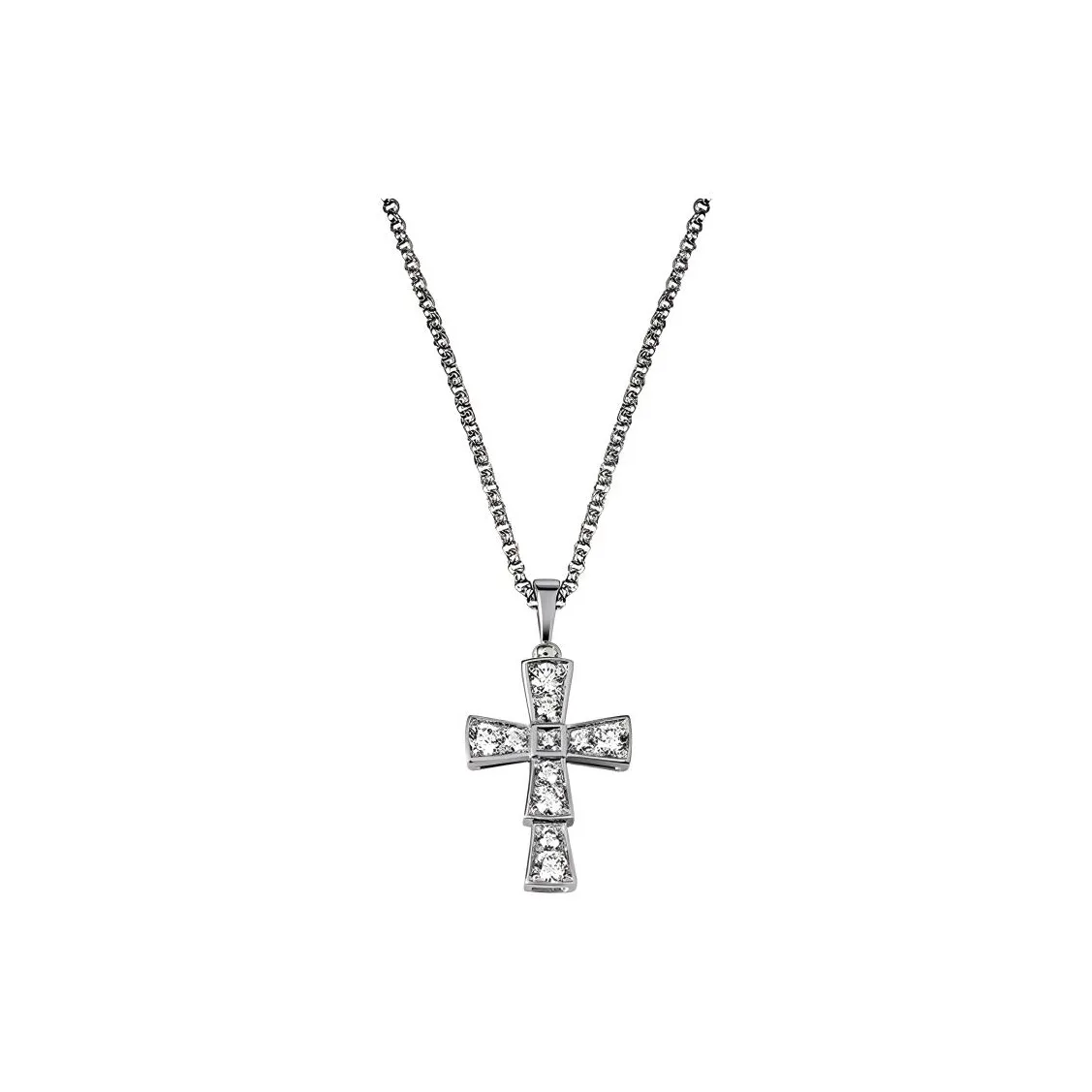 BVLGARI 10's 18kt White Gold Serpenticross Diamond Necklace