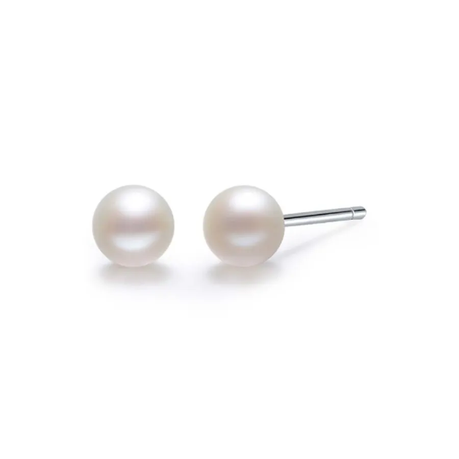YINGNIXINDONG Freshwater Pearl Stud Earrings Women's