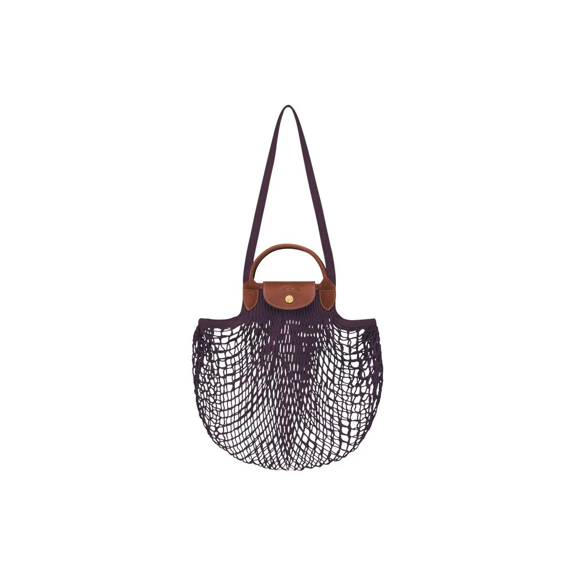 LONGCHAMP Le Pliage Filet Хлопок Одно плечо Сумка Большая Женская Фиолетовая