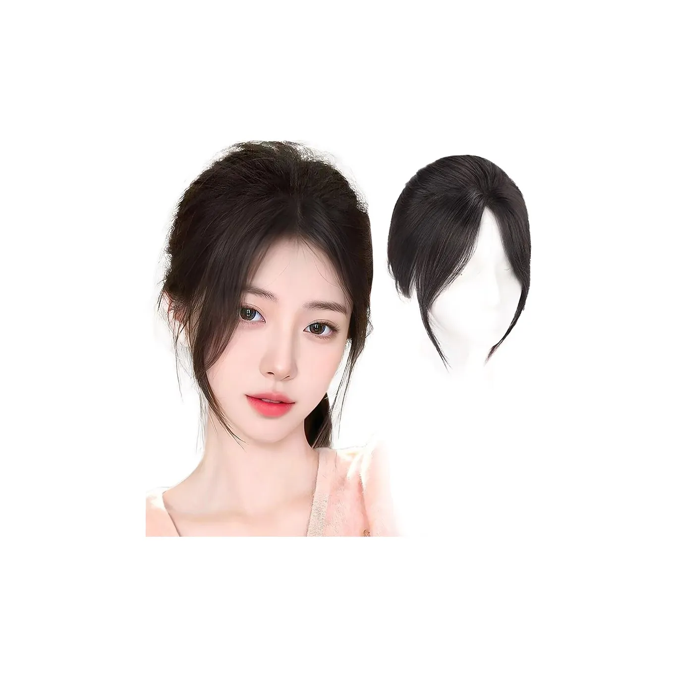 YUNQING Чёлка "восьмёрка" Наращивание волос Ленты