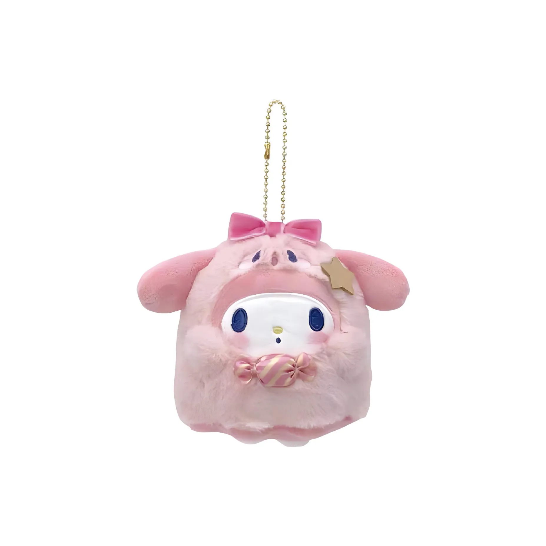 Санрио My Melody Хэллоуин Призрак Конфетный цвет Куклы Плюшевый Брелок 11 см Рекомендуемая высота