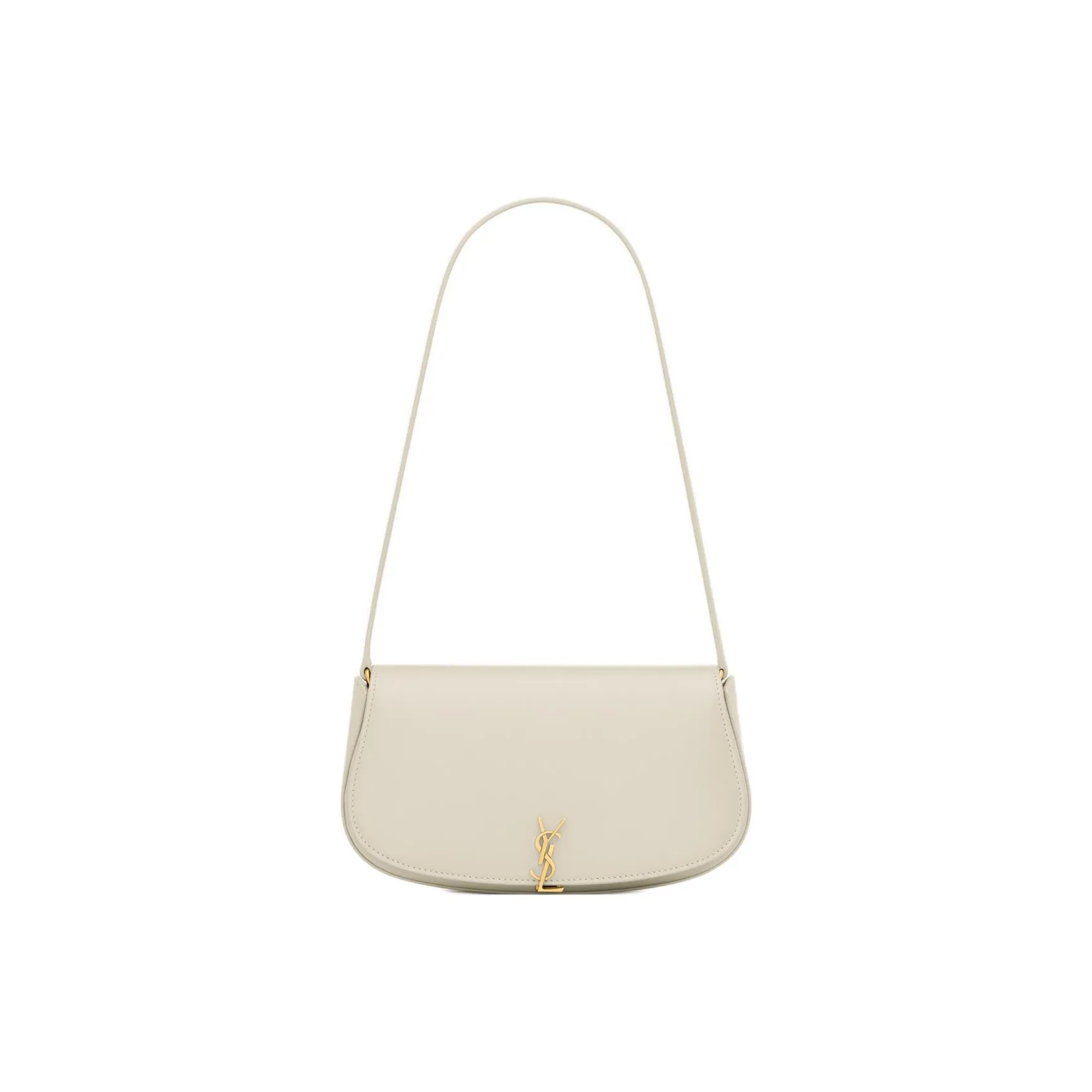 SAINT LAURENT Calfskin Handbag, Shoulder Bag Mini Women's White