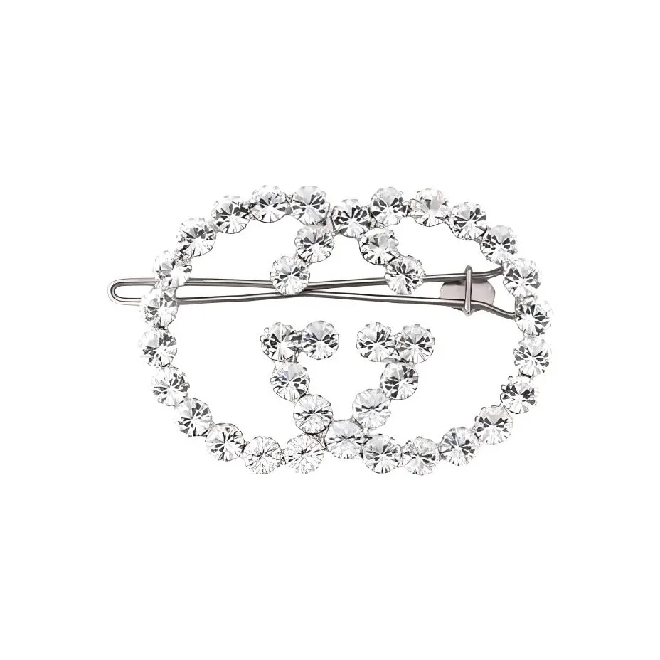 GUCCI Crystal Interlocking G Hair Clip
