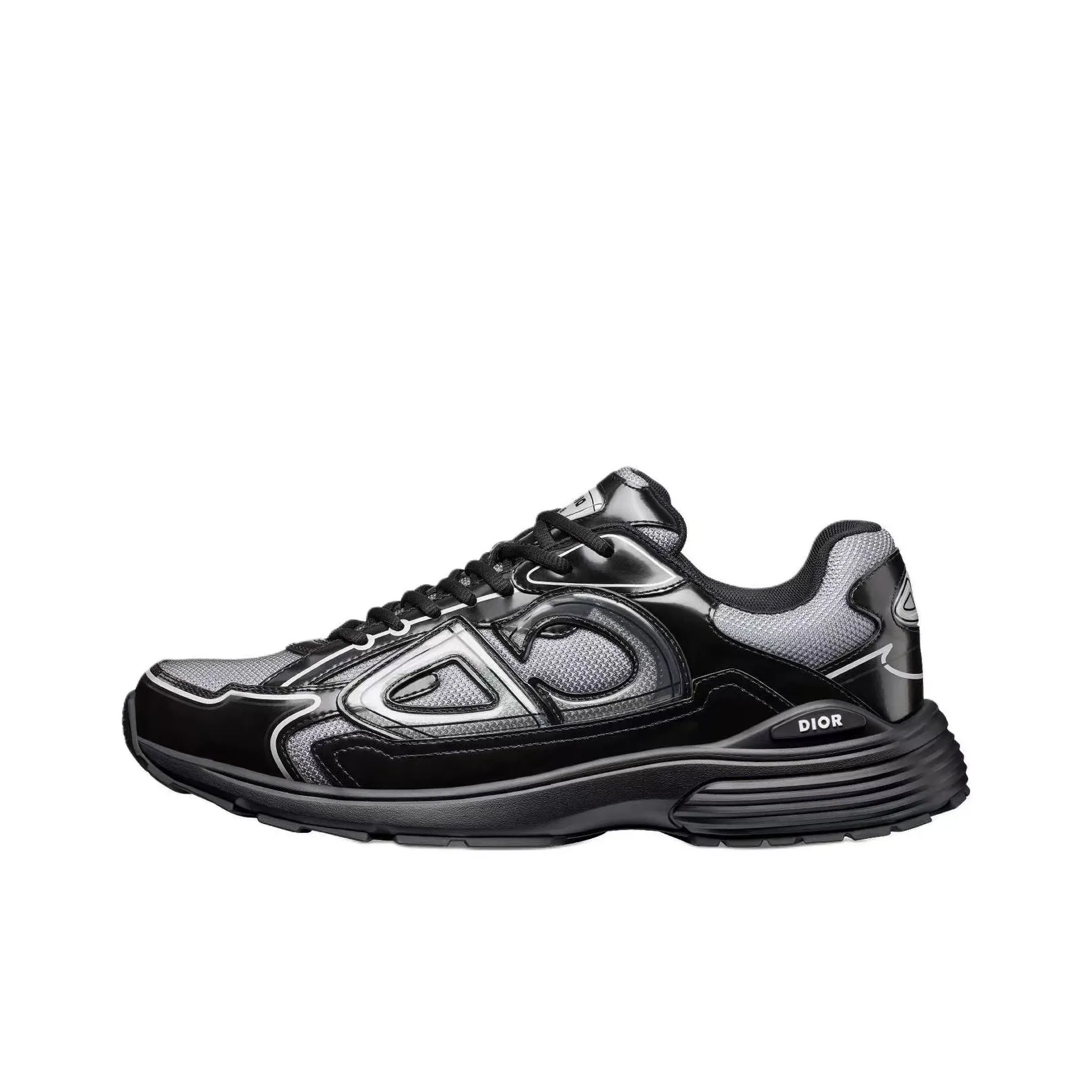 DIOR B30 Low Top Casual Shoes Men's Black Gray Color