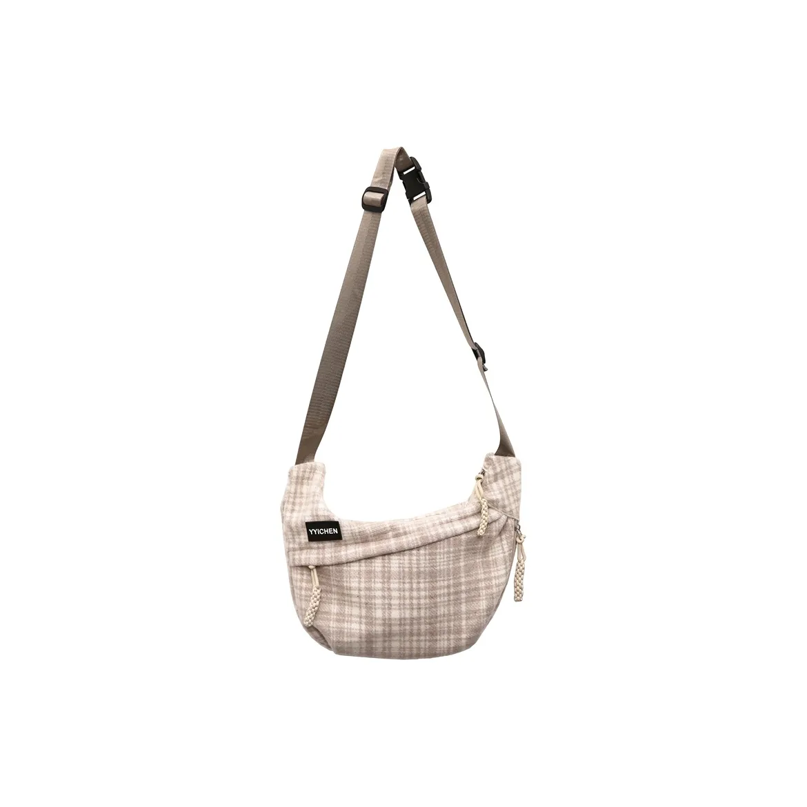 Moonshine Woolen Crossbody Bag Unisex Couple's Version Women's Black/Brown/Khaki/Red