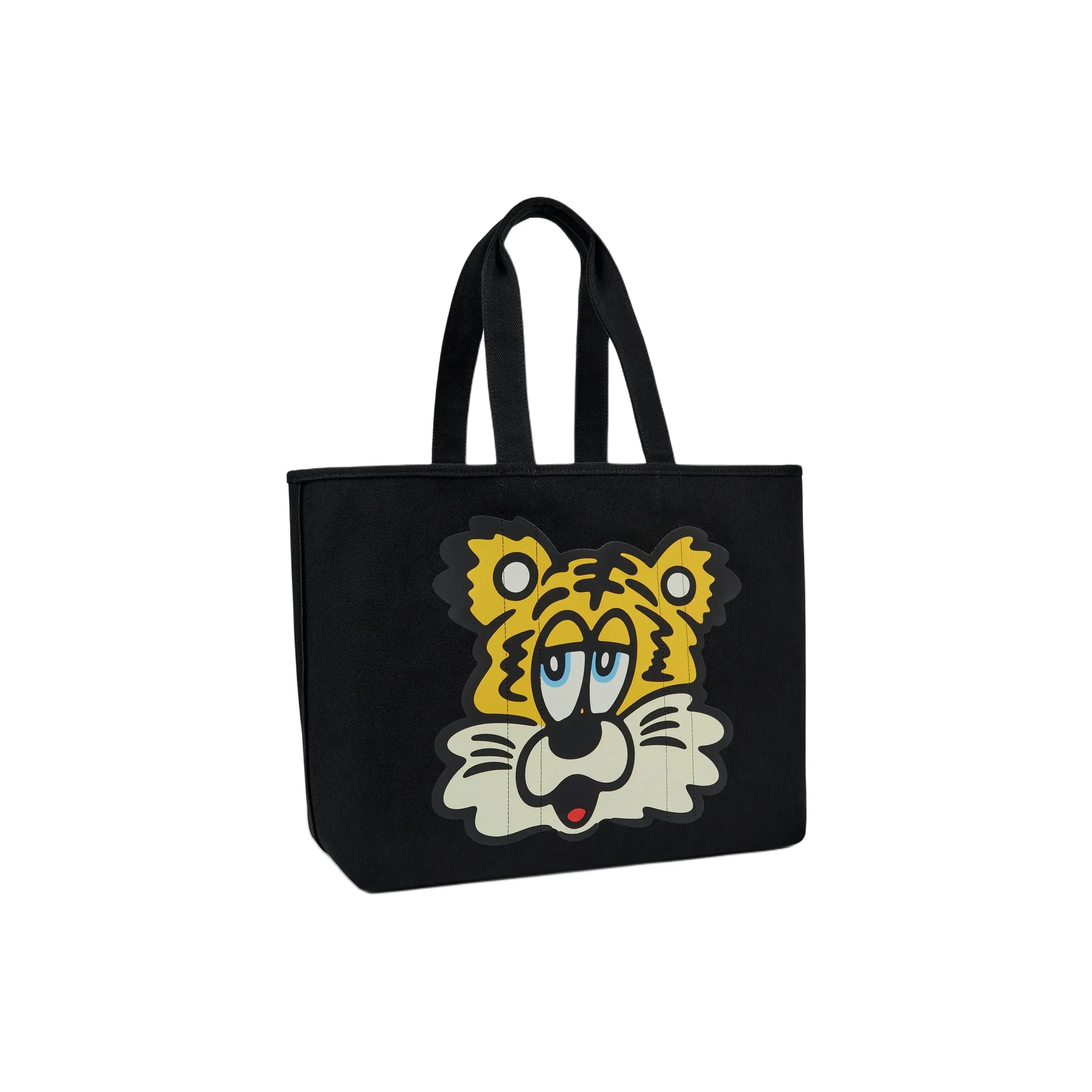 KENZO Verdy совместный бренд 100% хлопок Тоут Сумка Сумка для покупок Сумка на плечо Большая Мужская Черная