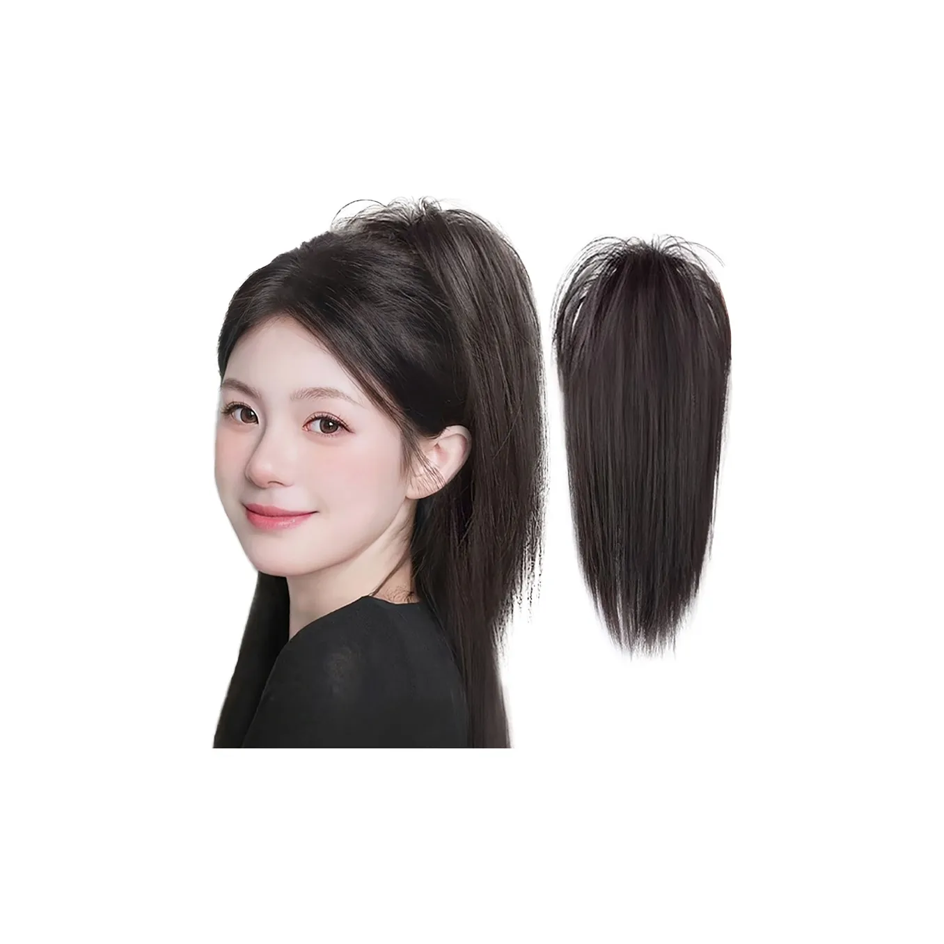 WANWANFENG Водопад Полузакрепленный FOUNTAIN Высокий Покатыш Женская Перука