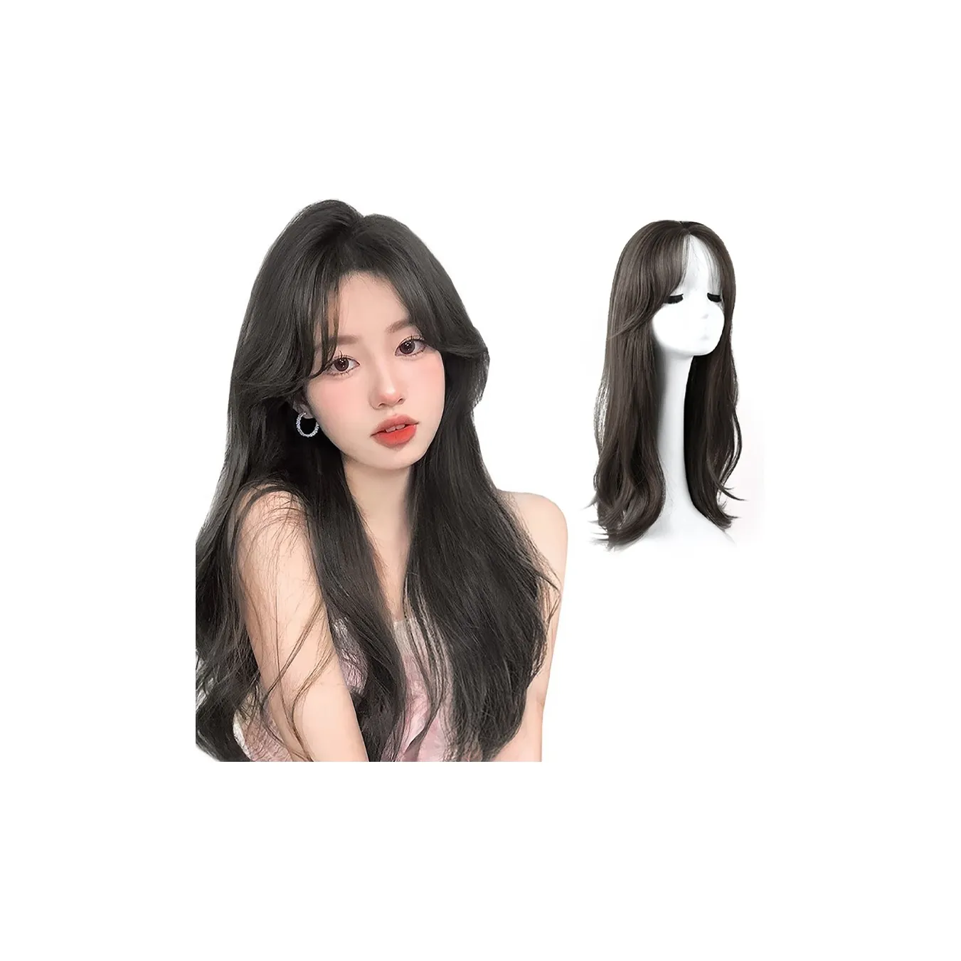 YUNQING Большая волна Полная шапка Full Head Cover Style Парики