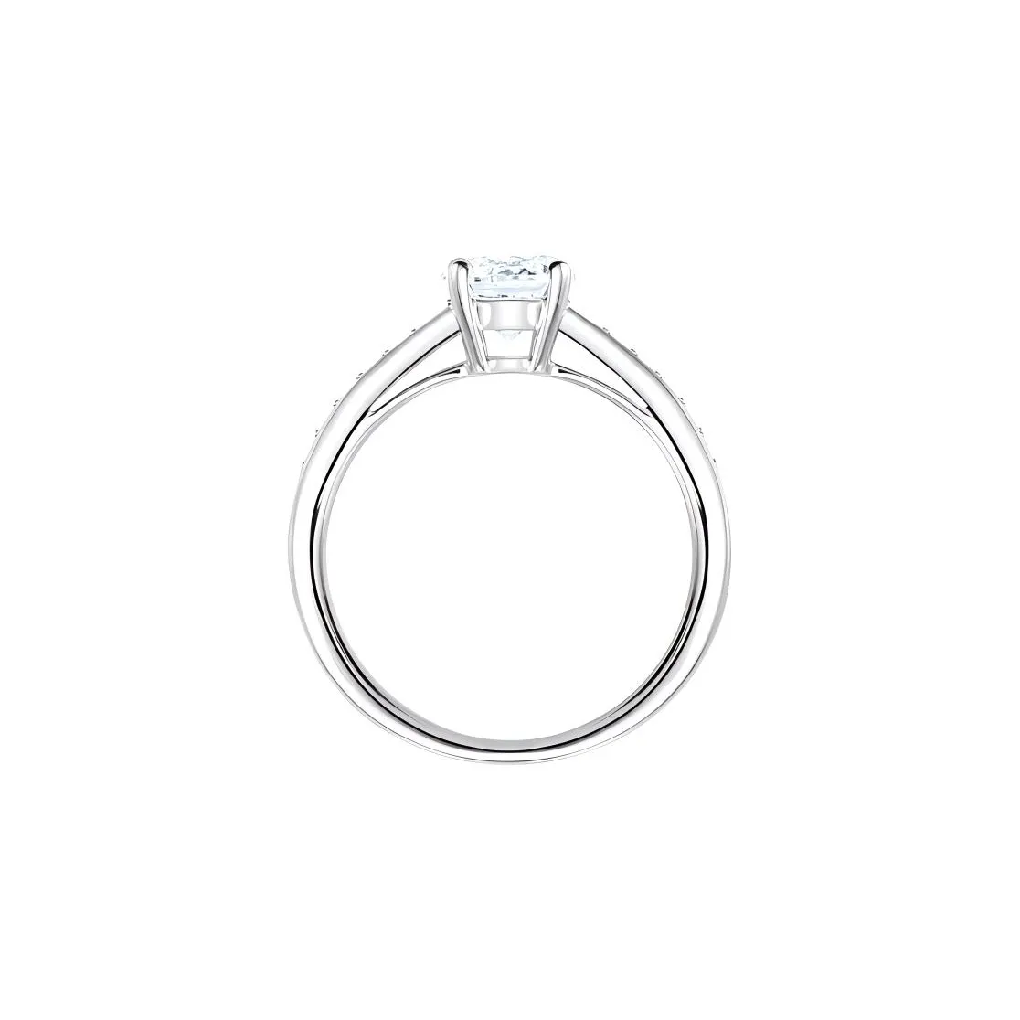 Swarovski Rhodium Plated Rings Women's White Silver