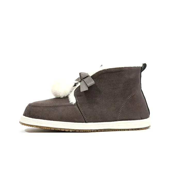 Old Meihua Термический Износостойкий Покрытие Короткие Снежные Ботинки Женские Темно-Серый