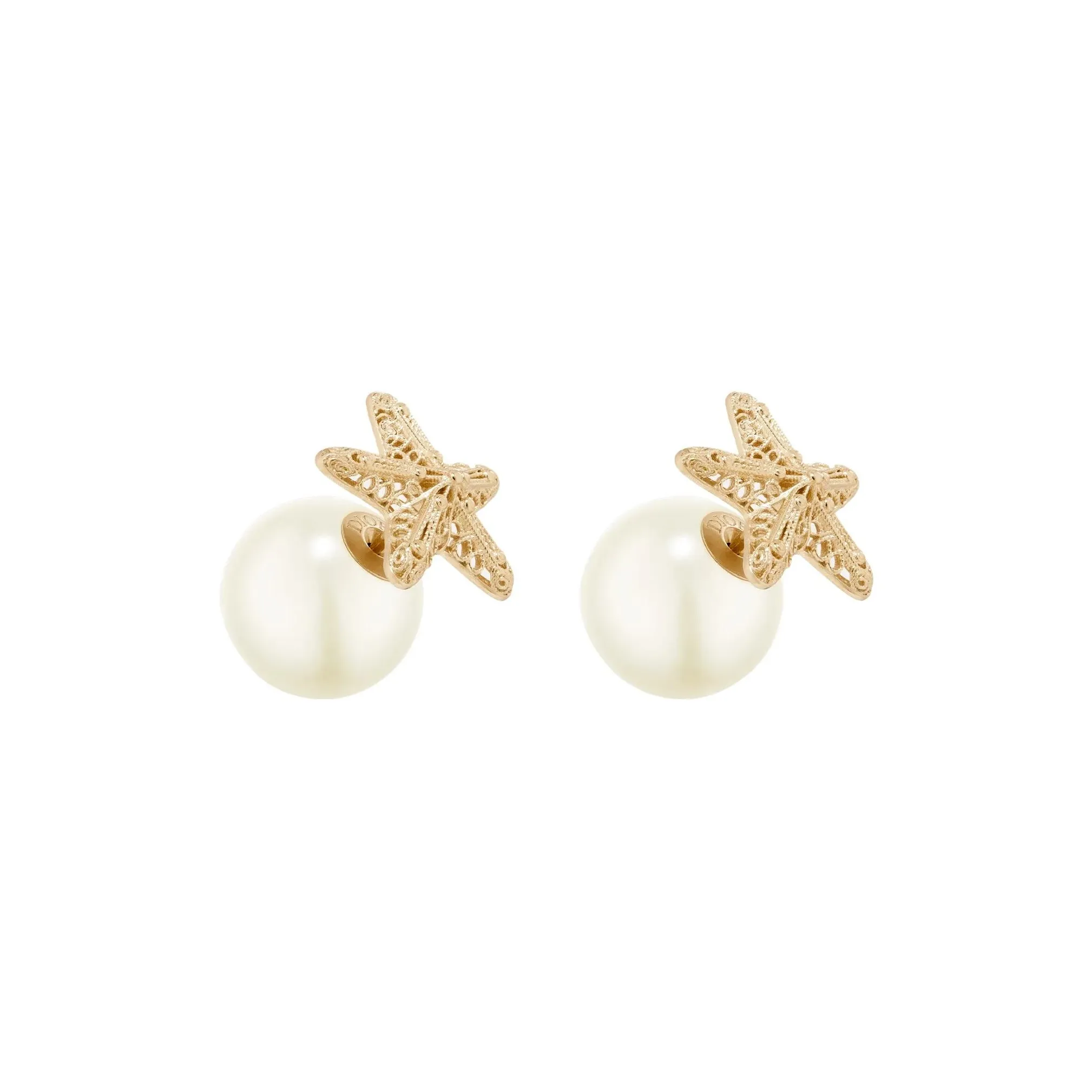 DIOR Metal Earrings Women's White