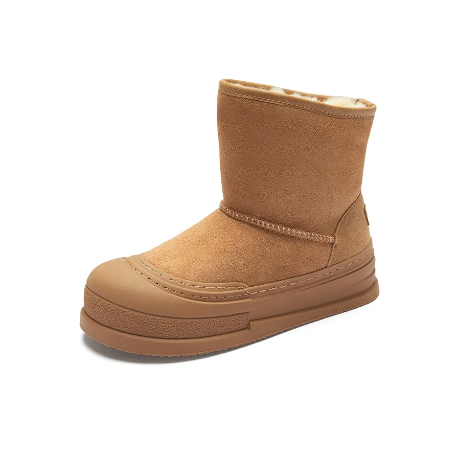 LE SAUNDA Термический Короткий MID Ботинки для снега Женские Карамельный коричневый