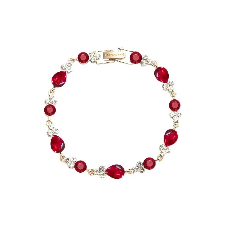 Givenchy Crystal, Gold Plated Bracelets Women's Red
