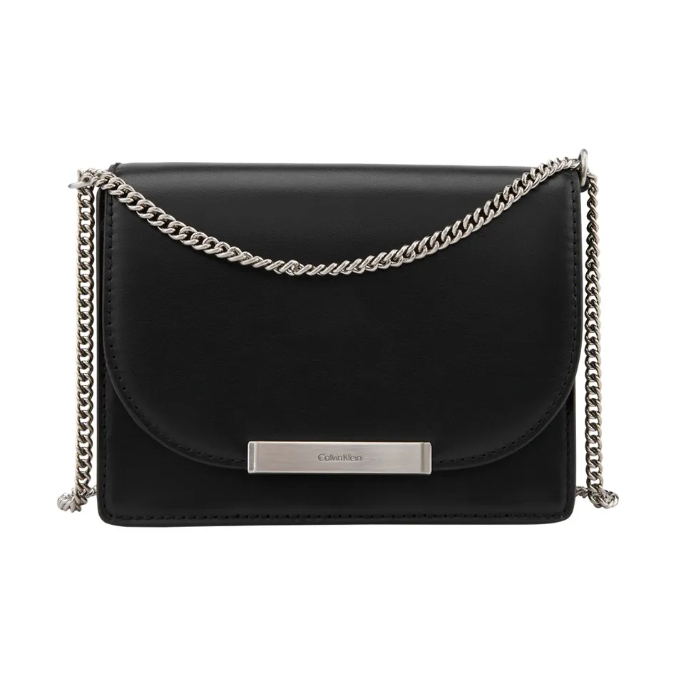 CALVIN KLEIN Cow Leather Small Square Bag Shoulder Bag Crossbody Bag Women's Space Black