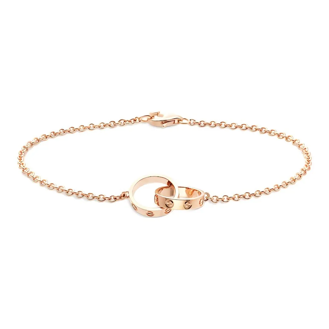 CARTIER LOVE Series 18K Rose Gold Bracelets Women's
