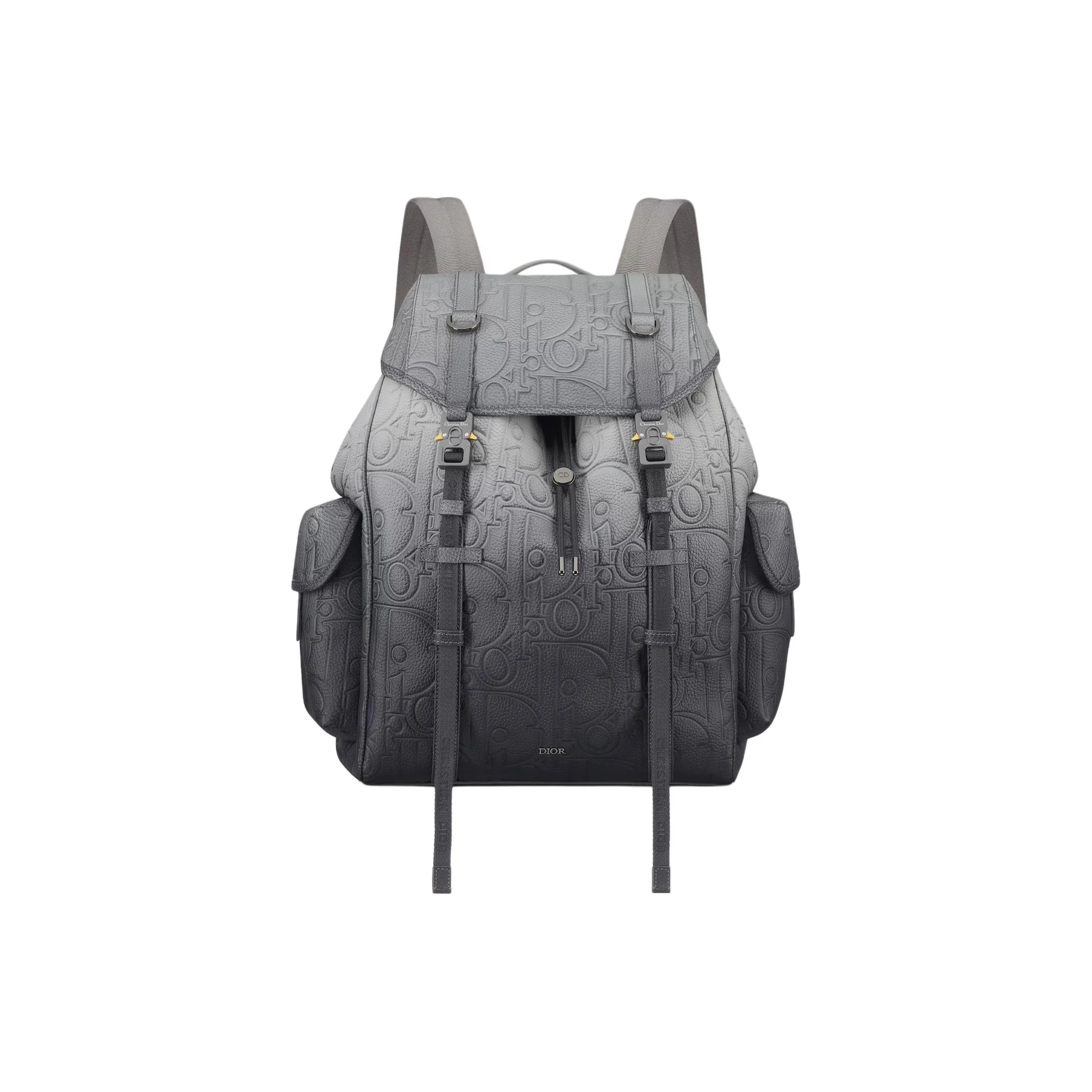 DIOR Hit The Road Cow Leather Backpack Men's Gray Black Gradient