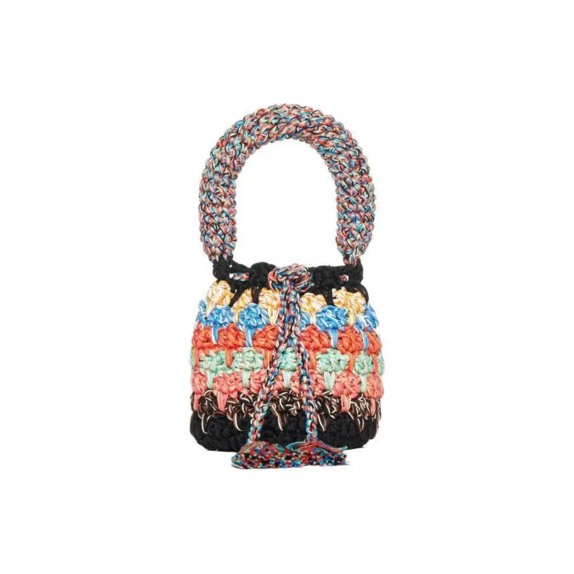 Alanui Crochet Knitted Drawstring Bucket Bag